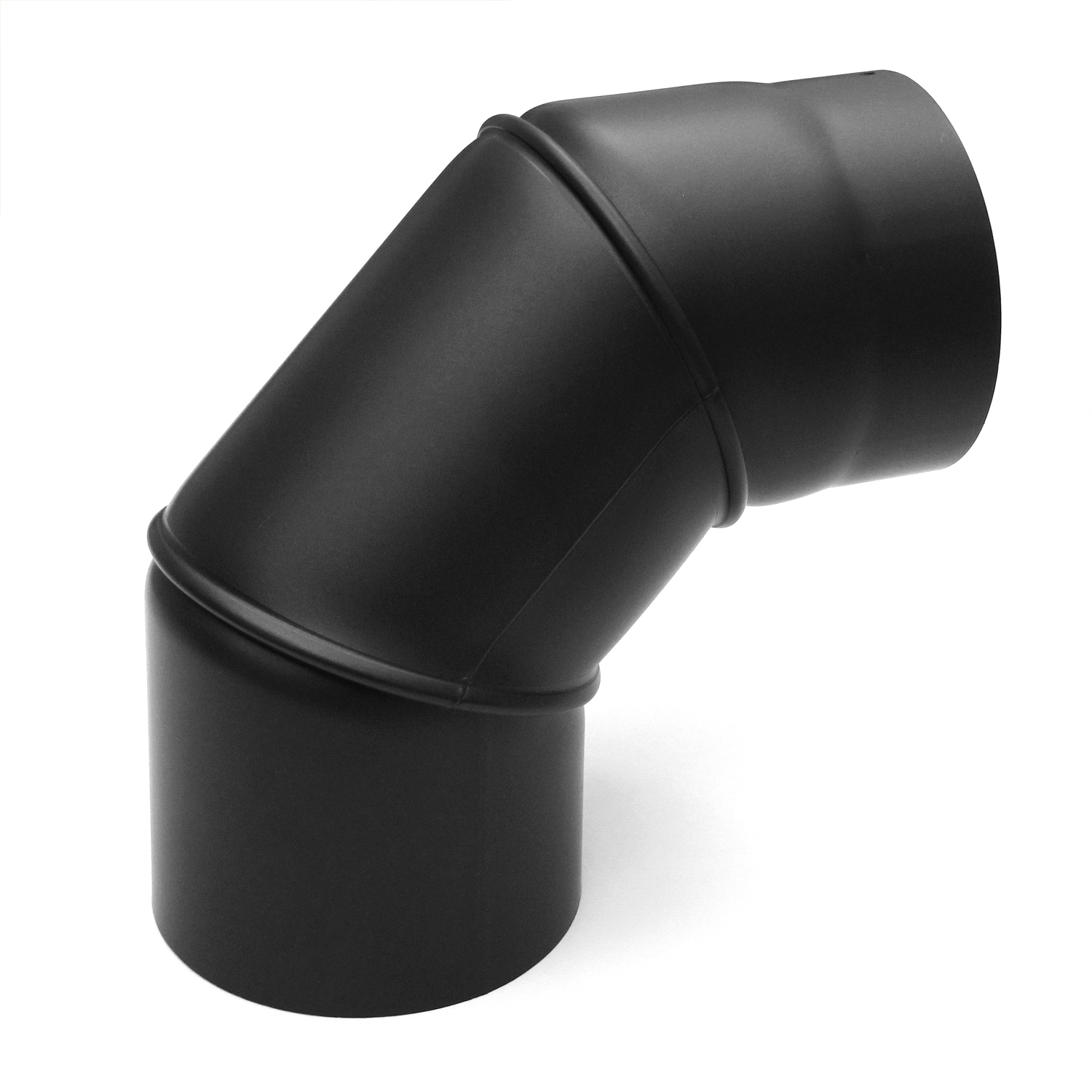 Raik Basic coude de tuyau de fumée 200mm noir 0–90° sans porte pour tuyau de fumée / conduit de fumée
