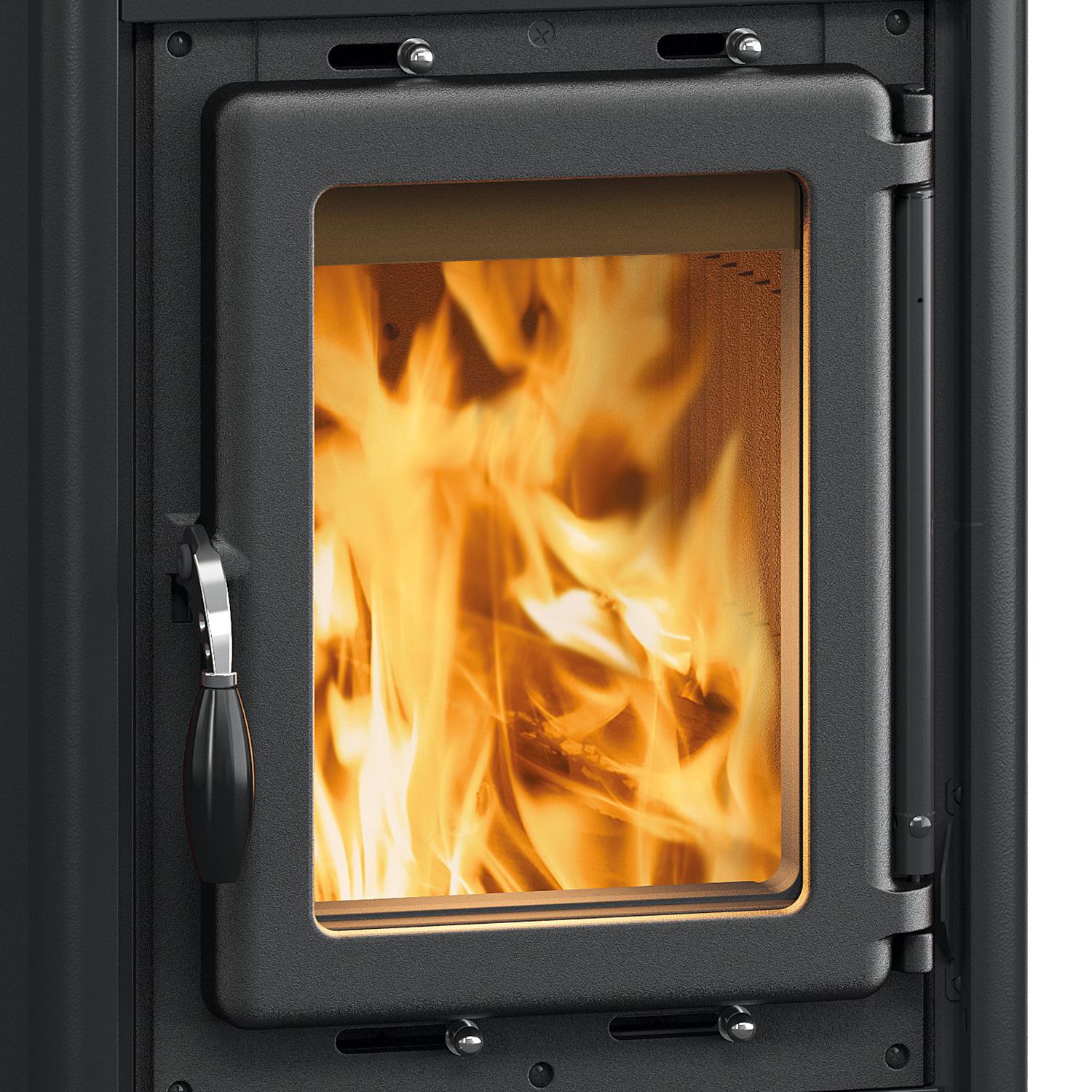 Poêle à bois La Nordica Emiliana Acier Noir-Anthracite