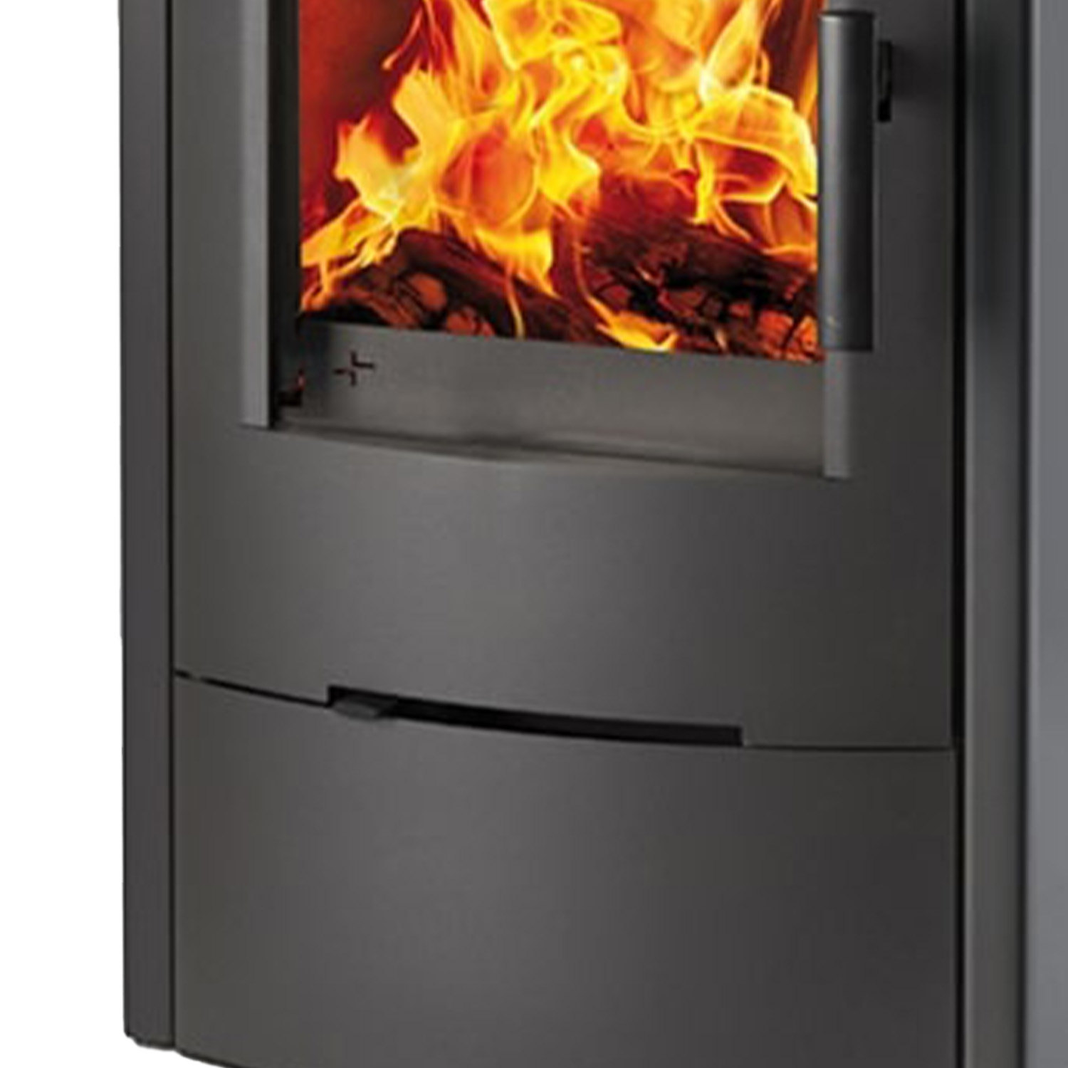 Haas+Sohn ELLMAU COOK easy poêle à bois avec plaque de cuisson vitrocéramique perle-noir