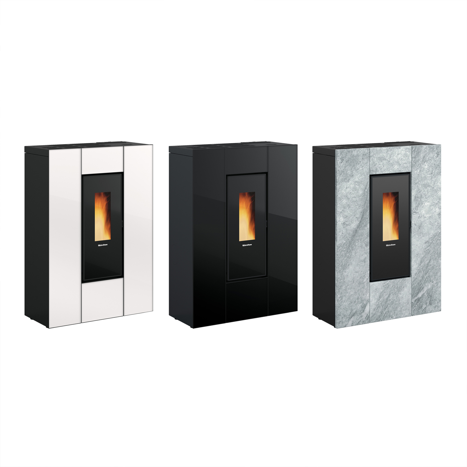 Extraflame Marilena Plus AD Crystal Poêle à granulés Blanc