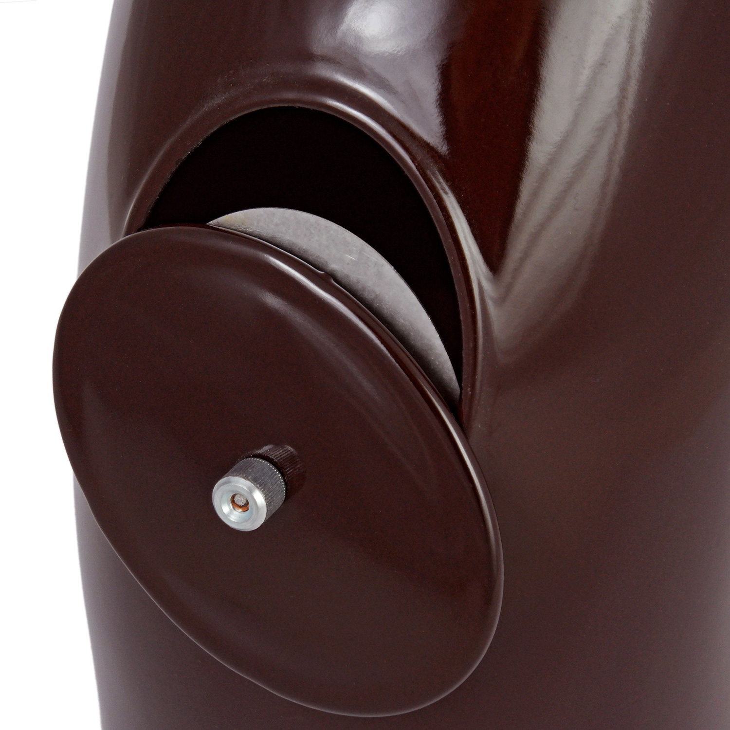 Coude de conduit de fumée / Coude de tuyau de poêle émaillé 150 mm - Coude lisse à 45° marron avec ouverture de nettoyage