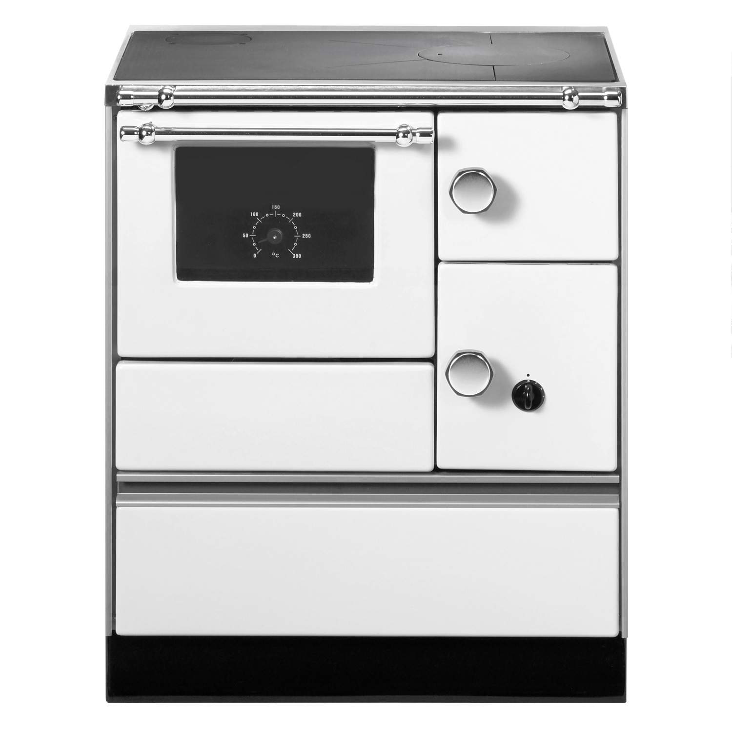 Westminster K76-70 cuisinière à bois acier blanc, gauche
