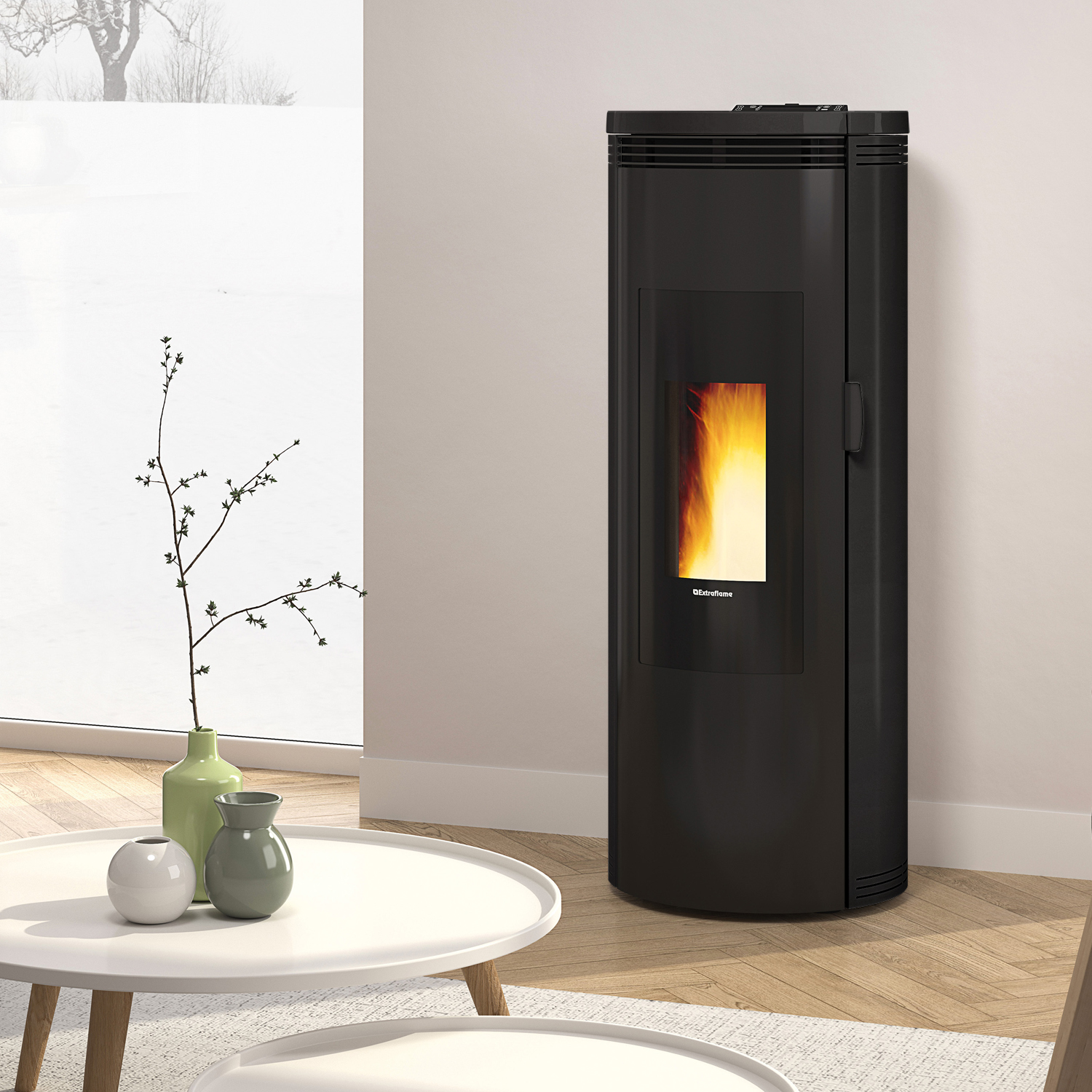 Extraflame Amika poêle à granulés noir