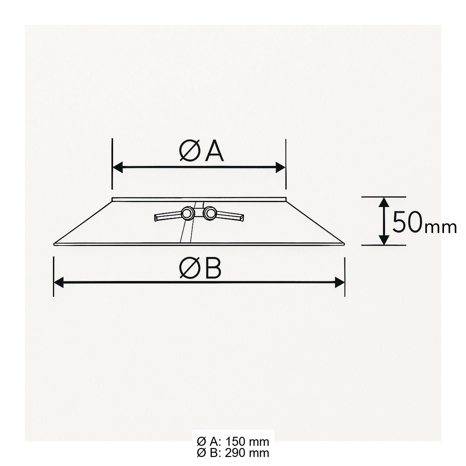 Schiedel PRIMA PLUS collerette anti-pluie H=50mm Ø150 mm simple paroi brillant