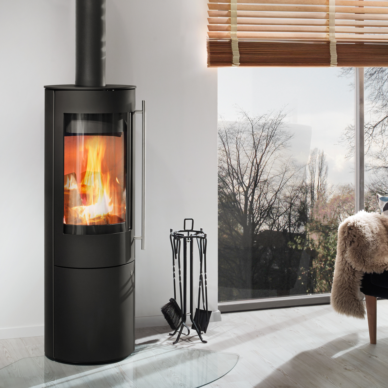 Olsberg Palena Plus Compact Poêle à bois Acier Noir