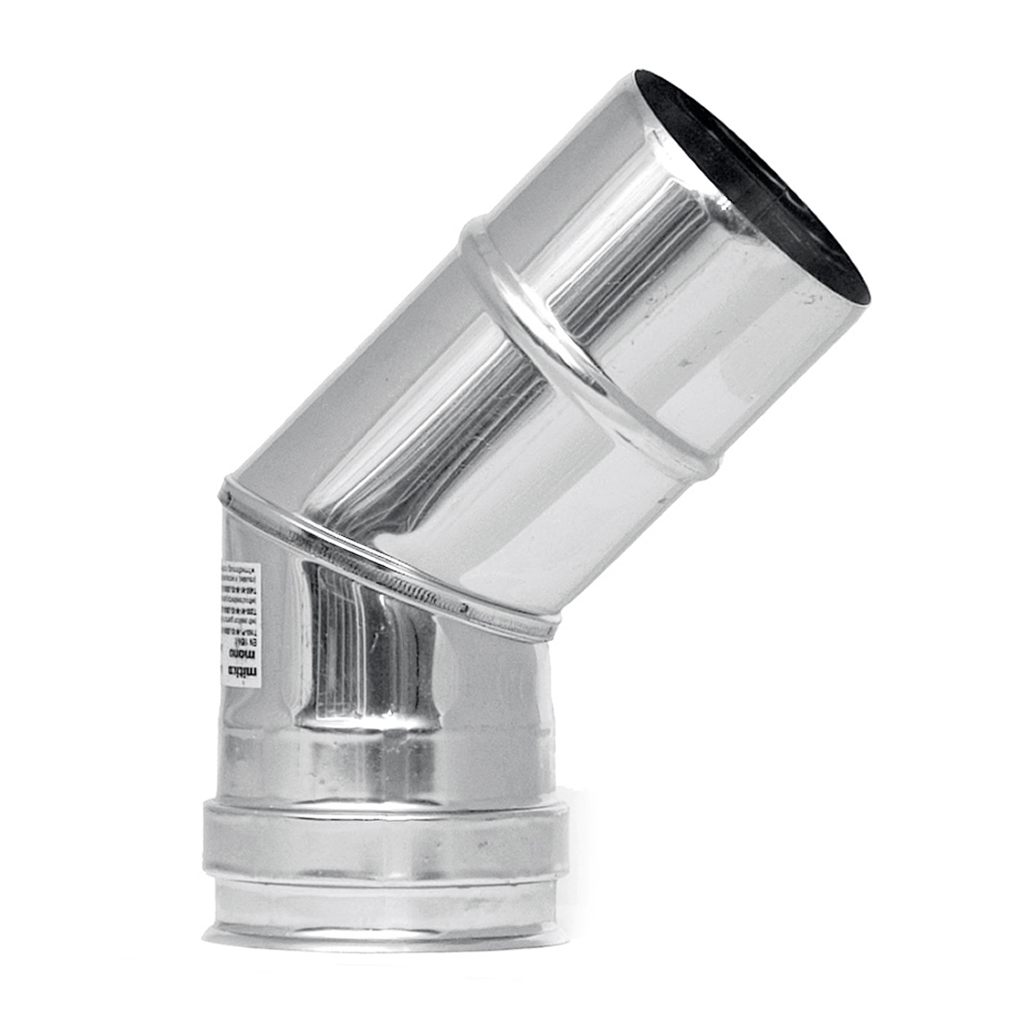 Raik Tuyau de Poêle / Conduit de Fumée 80mm - Coude à 45° INOX