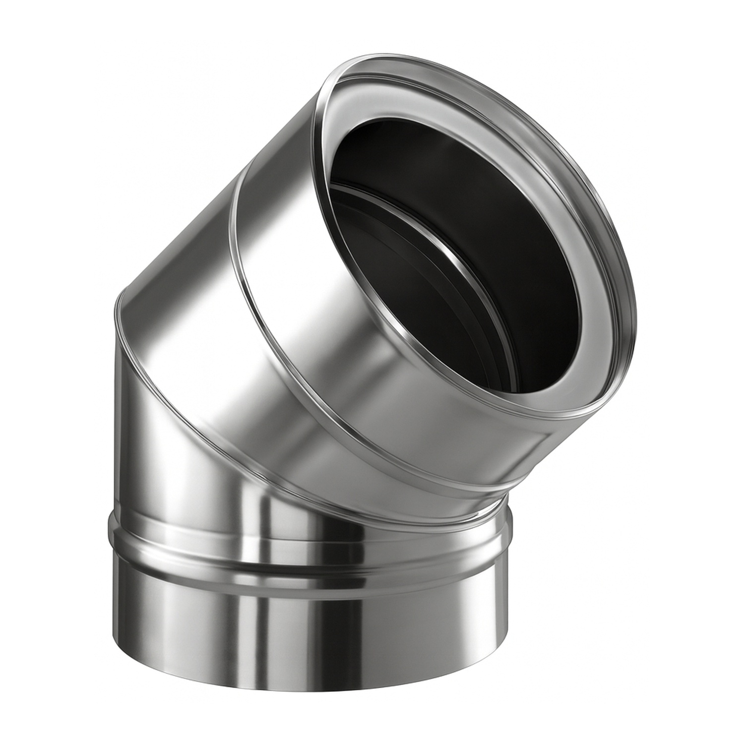 Schiedel ICS coude 45° Ø130 mm double paroi brillant