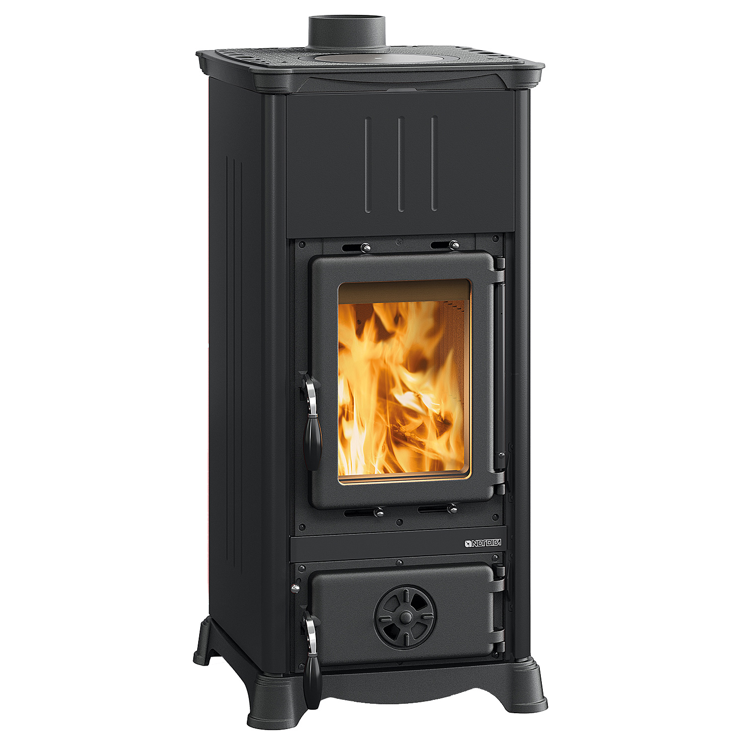 Poêle à bois La Nordica Emiliana Acier Noir-Anthracite