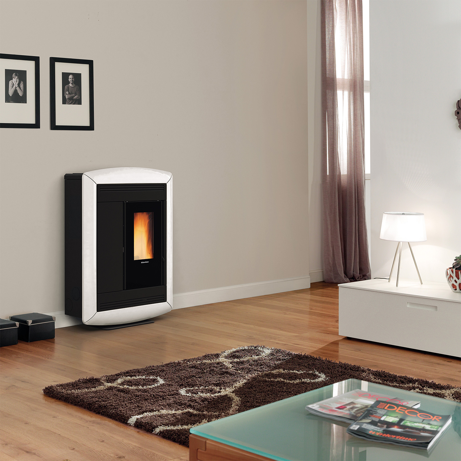 Extraflame Souvenir Lux EVO Poêle à granulés Majolique Blanc