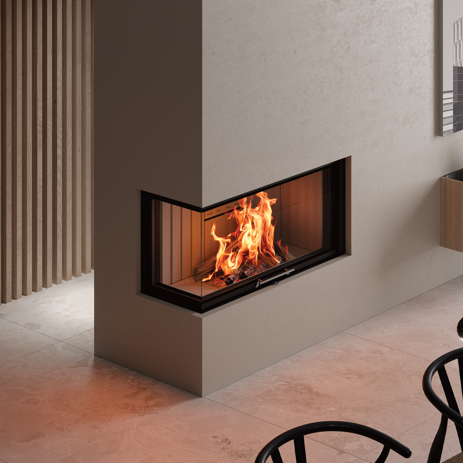 Spartherm Varia 2L-100h 2.0 Insert de cheminée d'angle