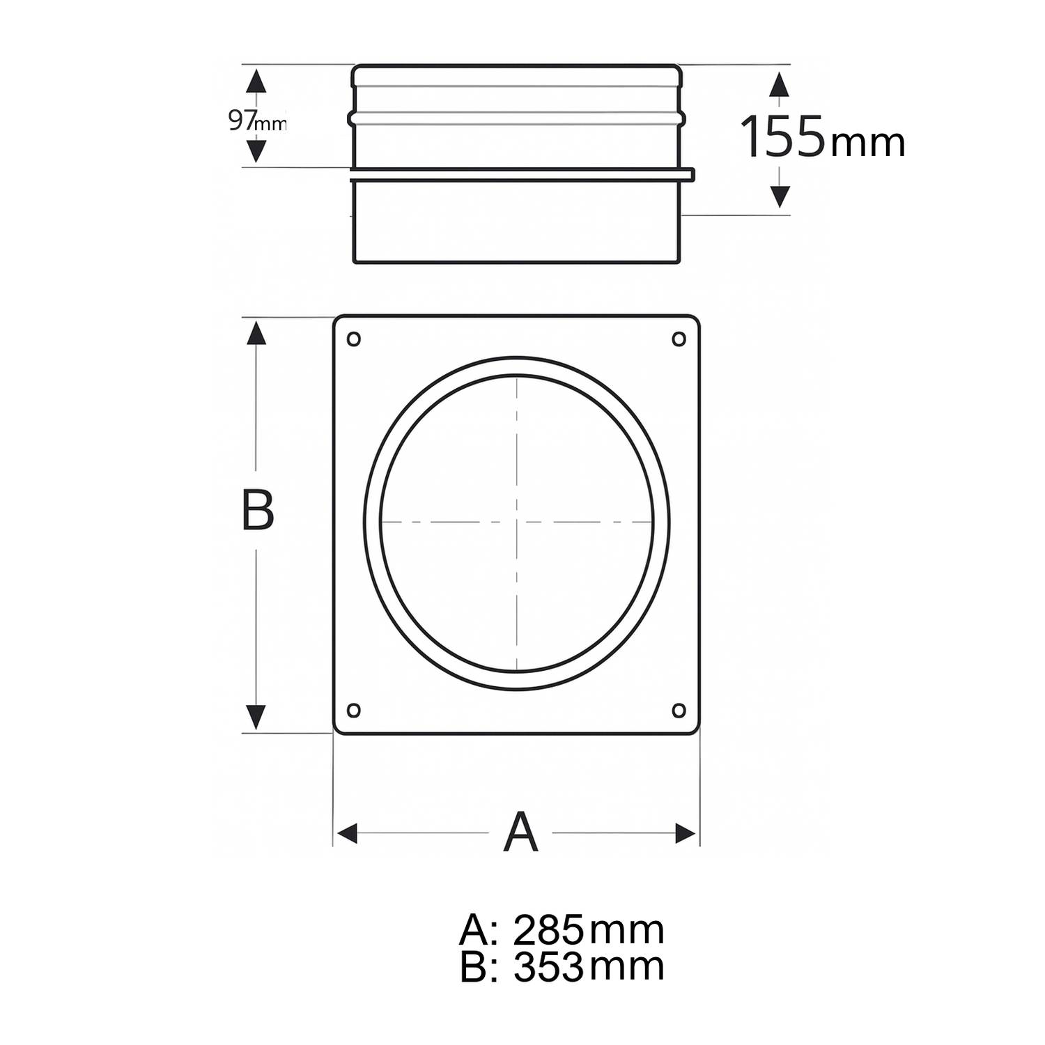Schiedel ICS support intermédiaire Ø200 mm double paroi brillant
