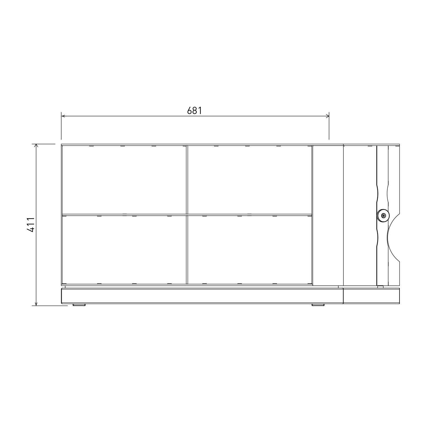 Austroflamm Lux boîte d'appoint gauche 68 cm