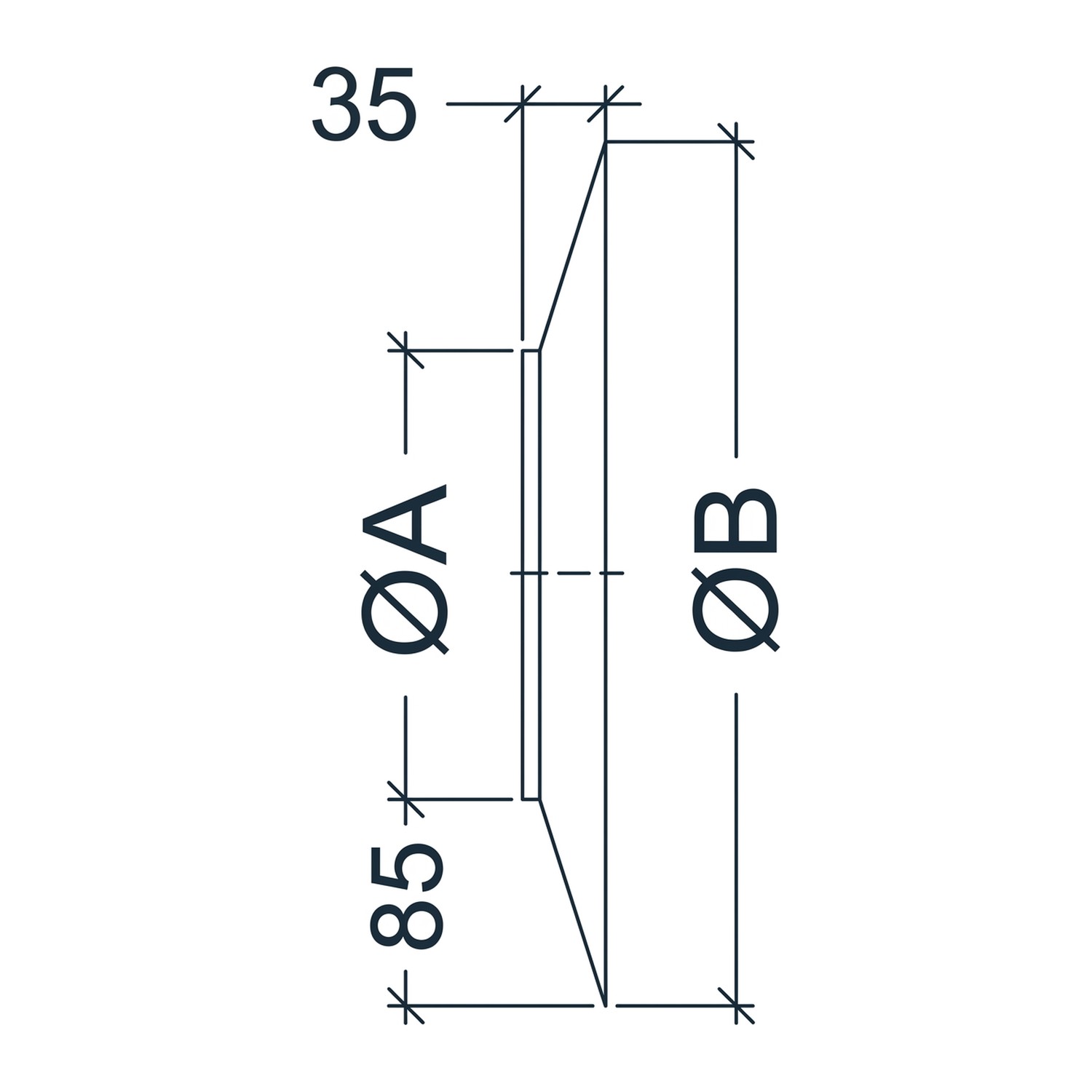Schiedel Rosace de raccordement 85 mm pour ICS Ø 150 mm