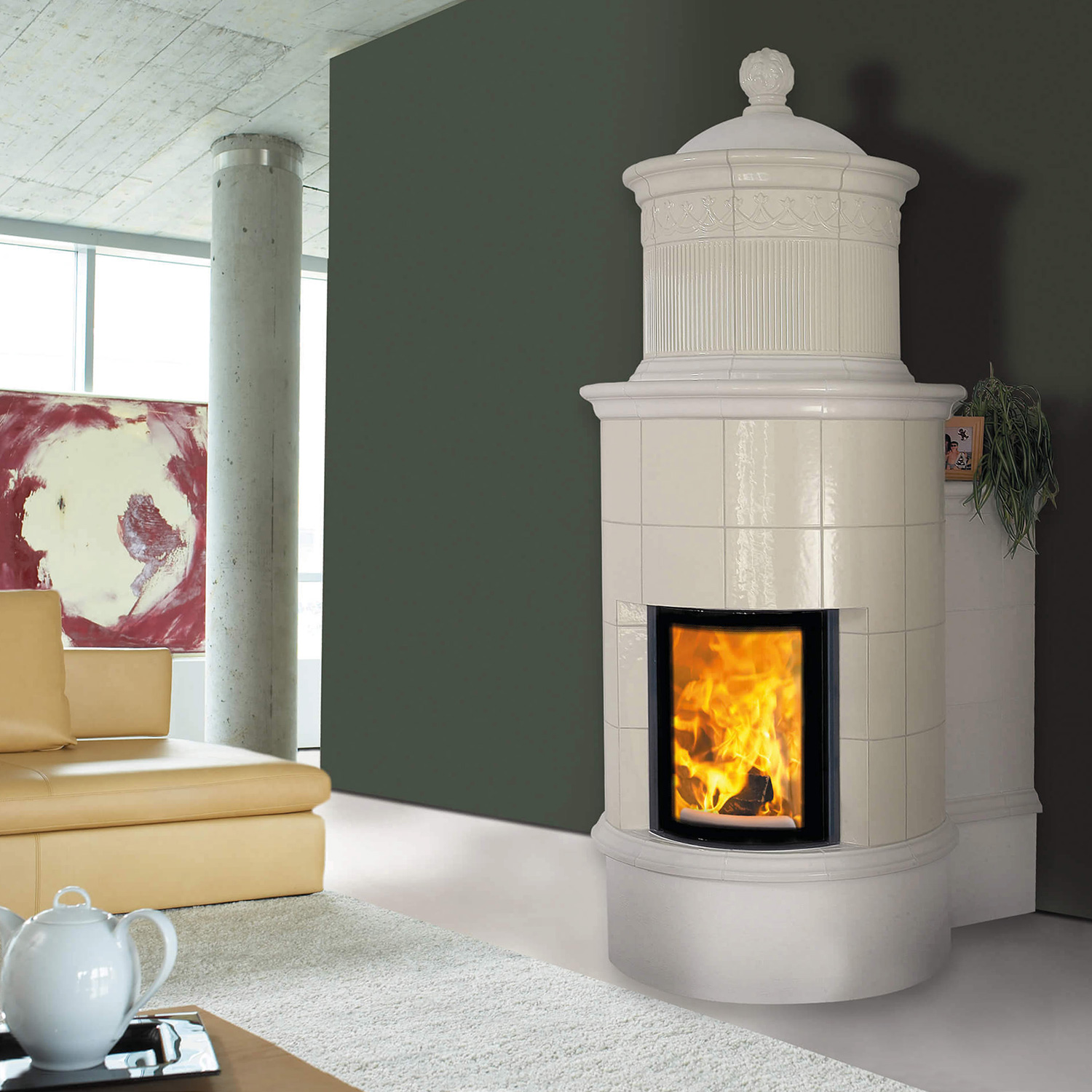Austroflamm 45x51 K insert de cheminée rond