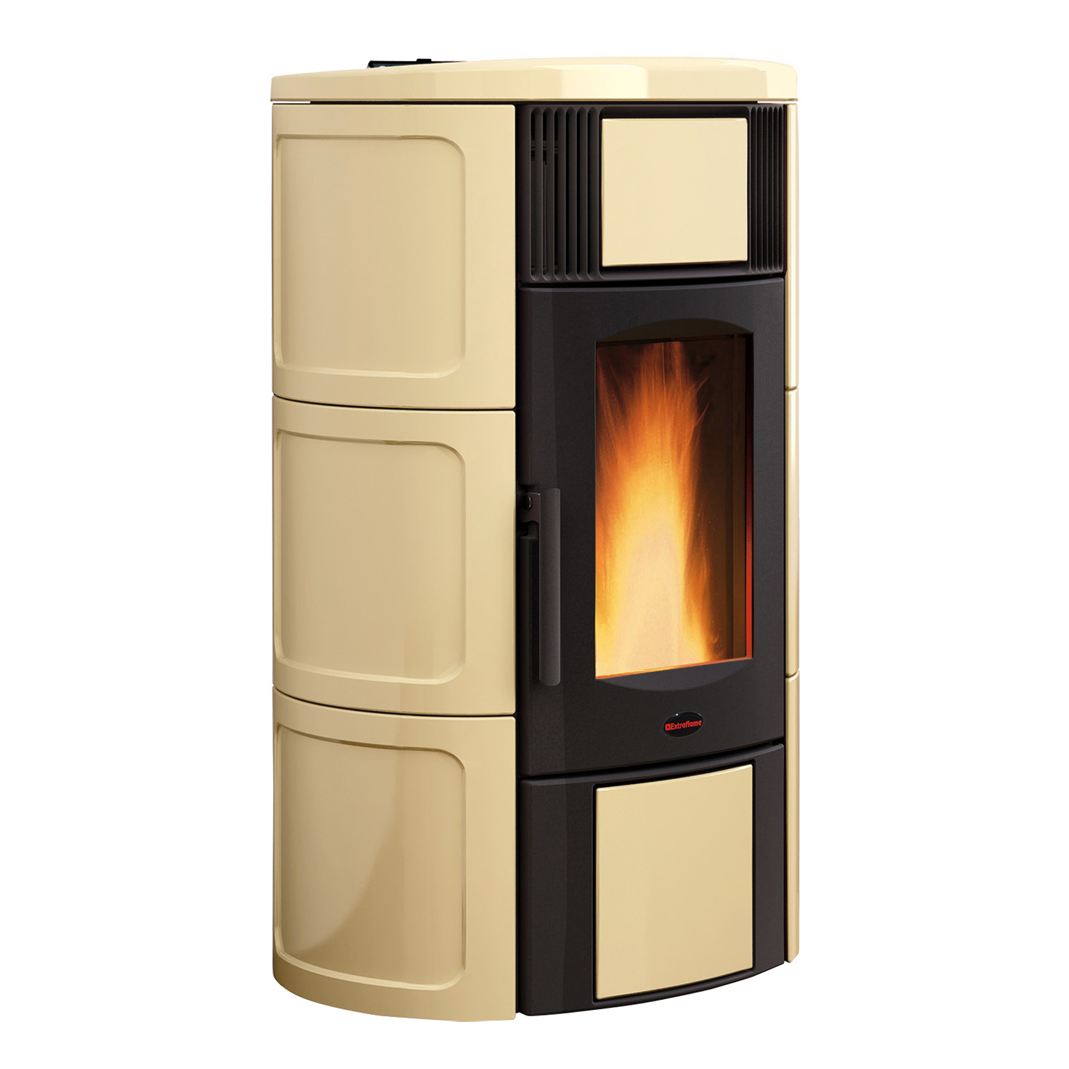 Extraflame Iside Idro H15 poêle à granulés bouilleur Majolique Parchemin