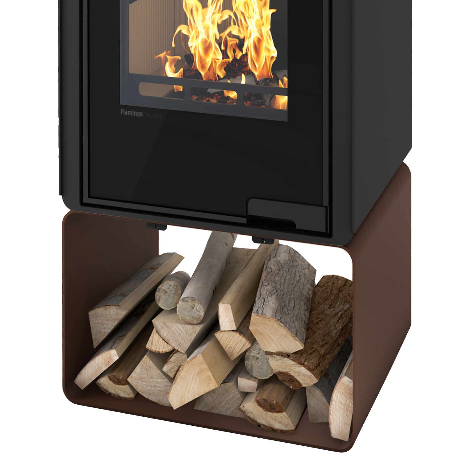 Poêle à bois HS Flamingo Deluxe Pentai Marron