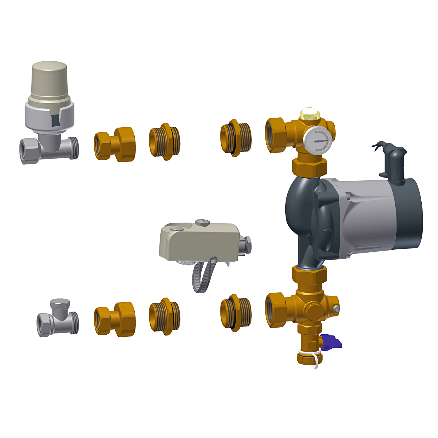 Kit de régulation à valeur fixe FWR25 avec Wilo Yonos PARA 15/6