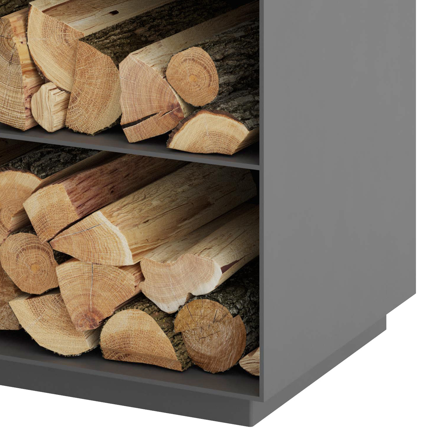 Spartherm compartiment range-bûches pour Passo XS côté droit titane