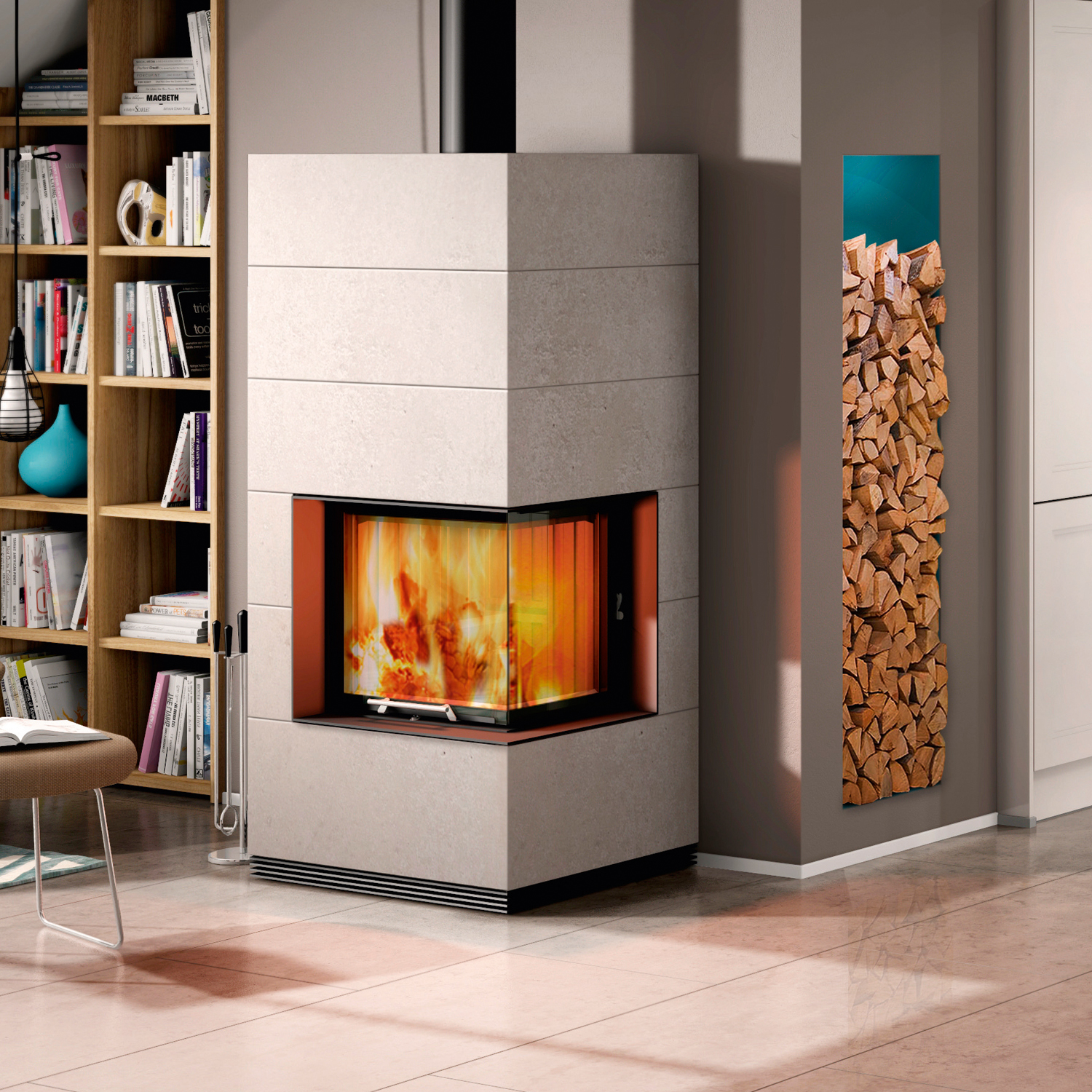 Kit de cheminée Spartherm SIM 1/3 Varia 2R-55h-4S RLU Nature