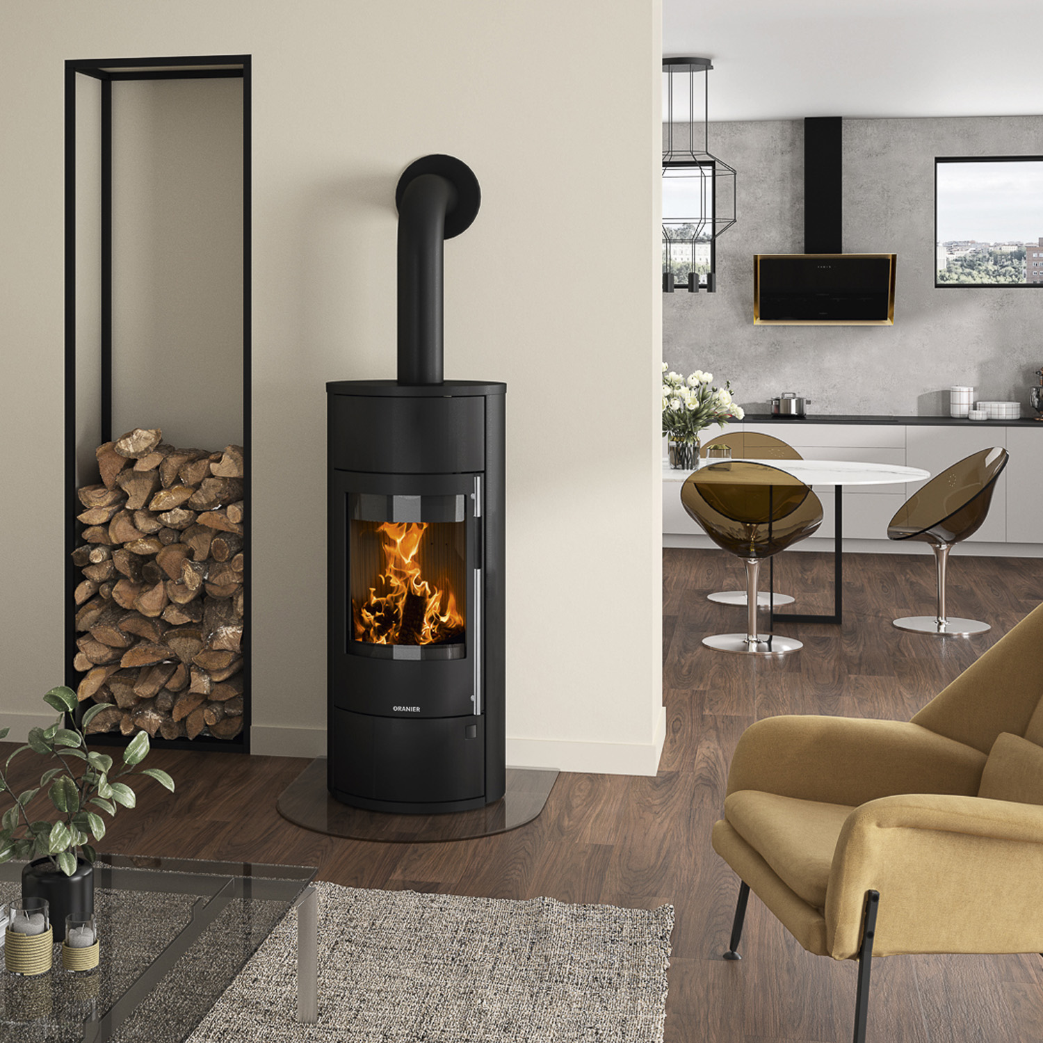 Oranier Polar Neo Aqua wasserführender Kaminofen