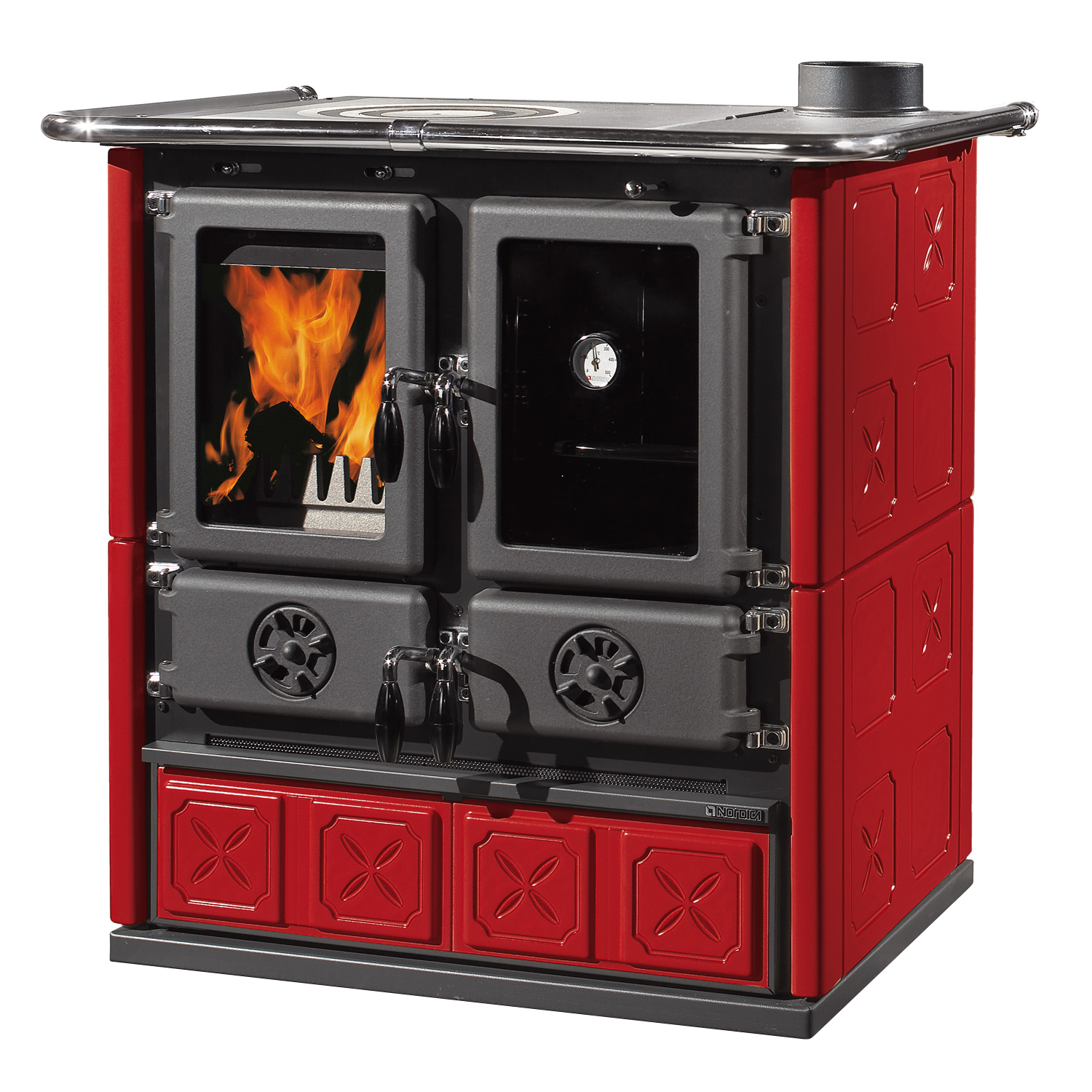 La cuisinière La Nordica Rosetta 5.0 Majolika Bordeaux
