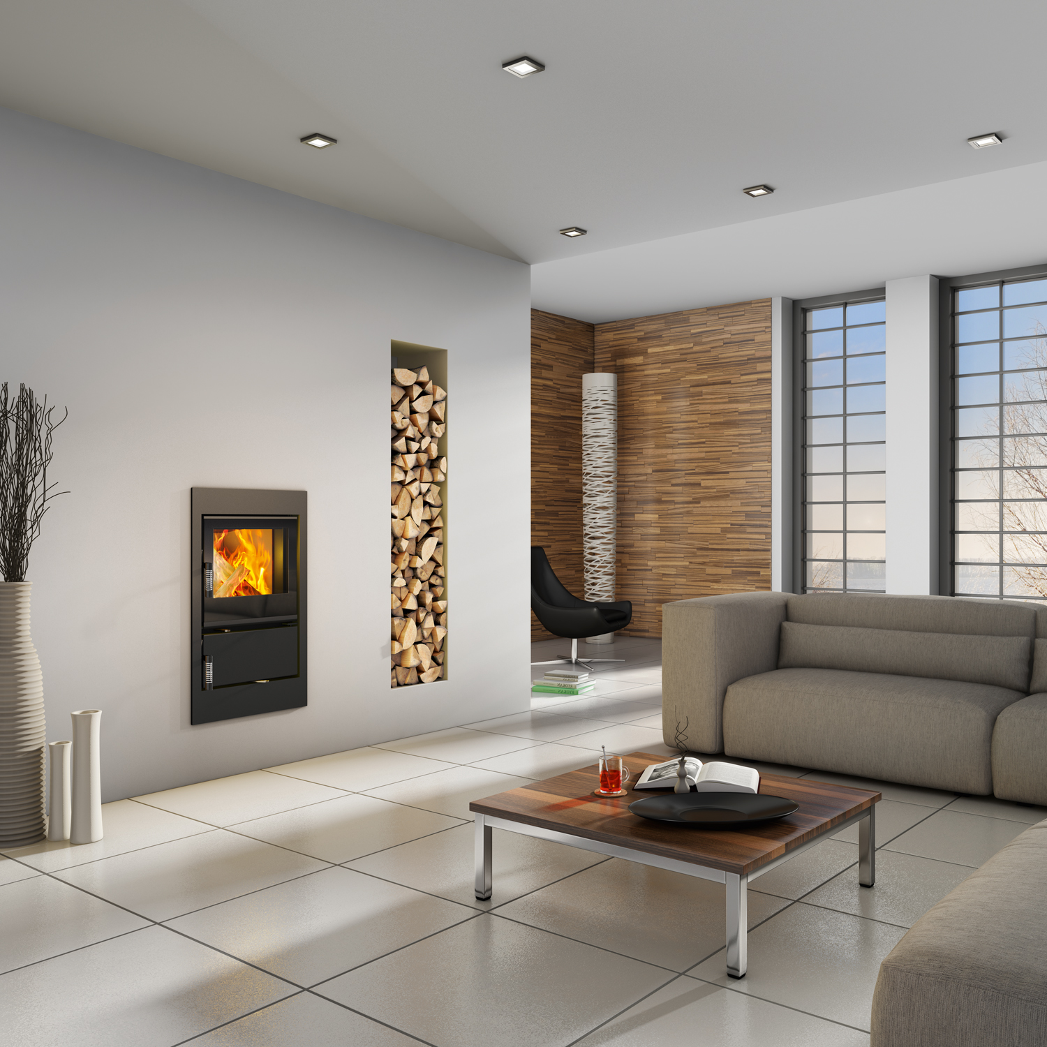 Spartherm Renova C-44 Insert de cheminée à droite
