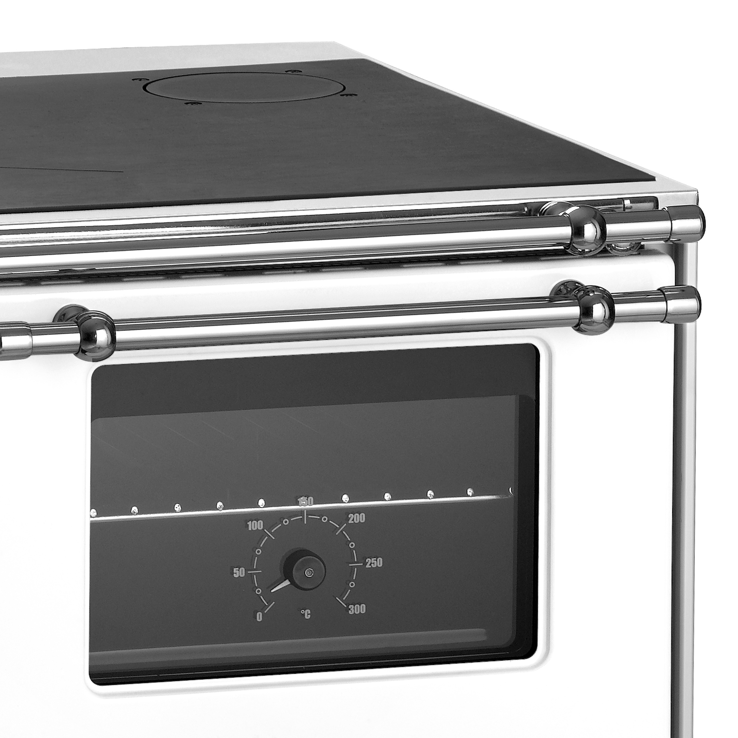 Wamsler K 176 A 70 Cuisinière en acier blanc, four à droite.