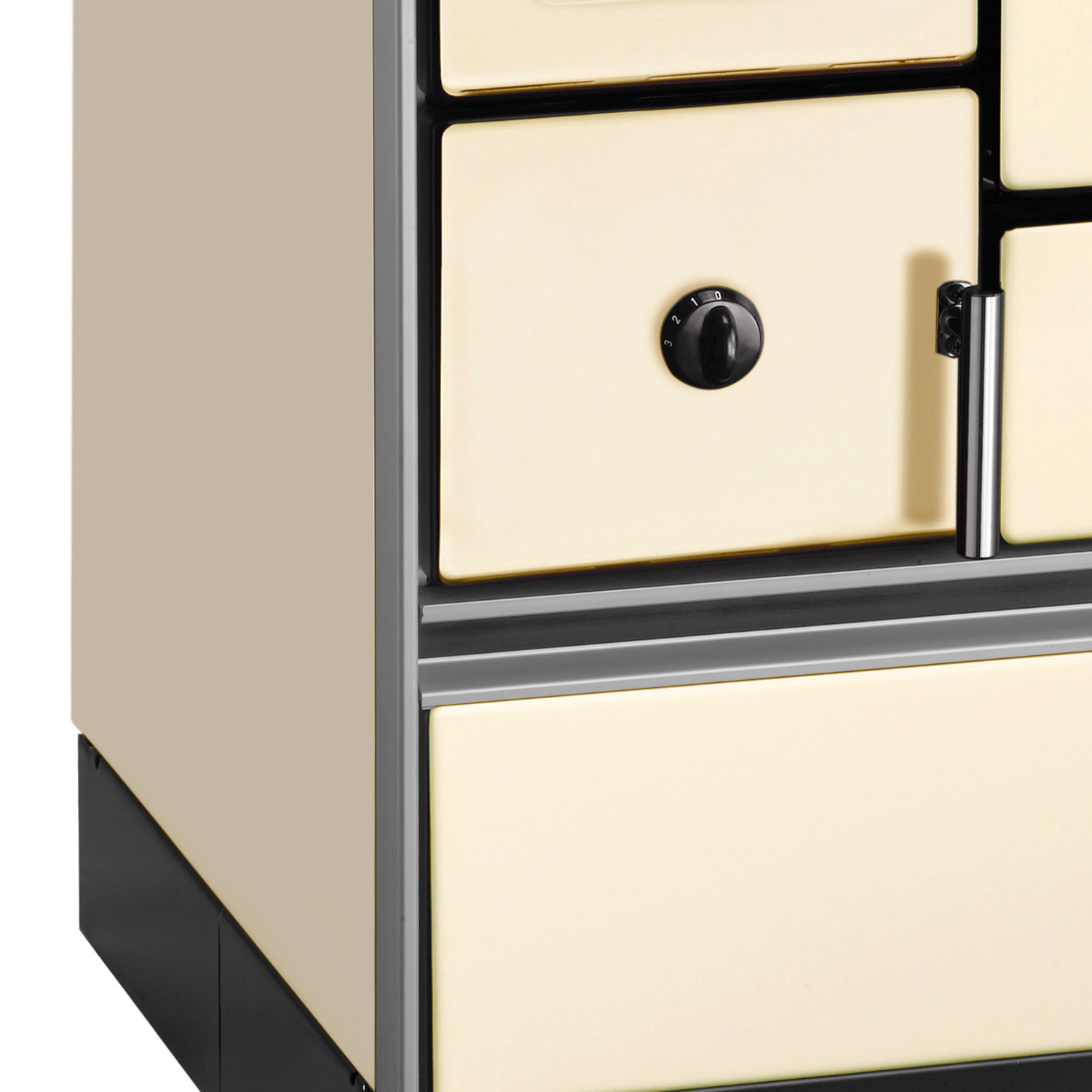 Wamsler K 176 F/A 70 Cuisinière en acier ivoire, four à droite