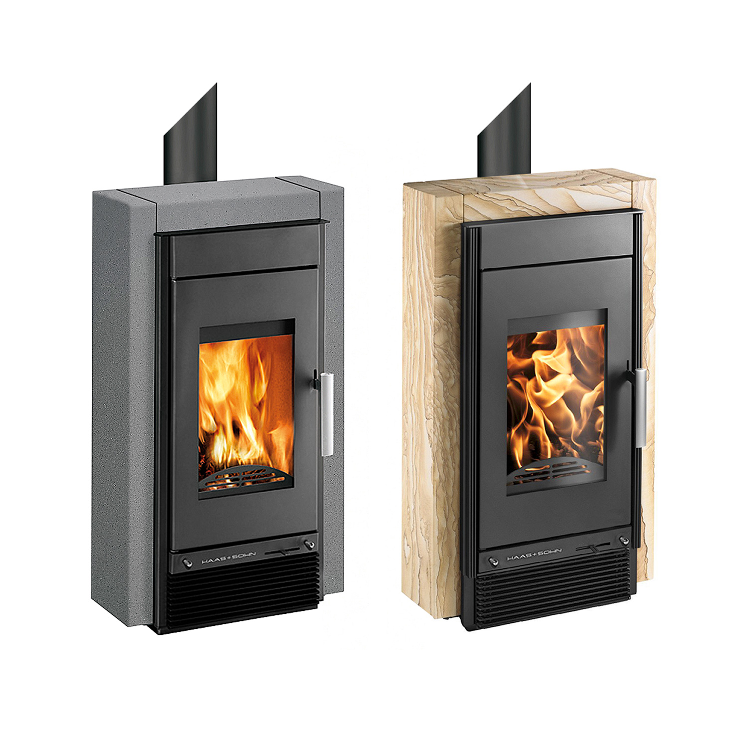 Haas+Sohn Hasvik Poêle à bois Anthracite Perle / Quartz Gris