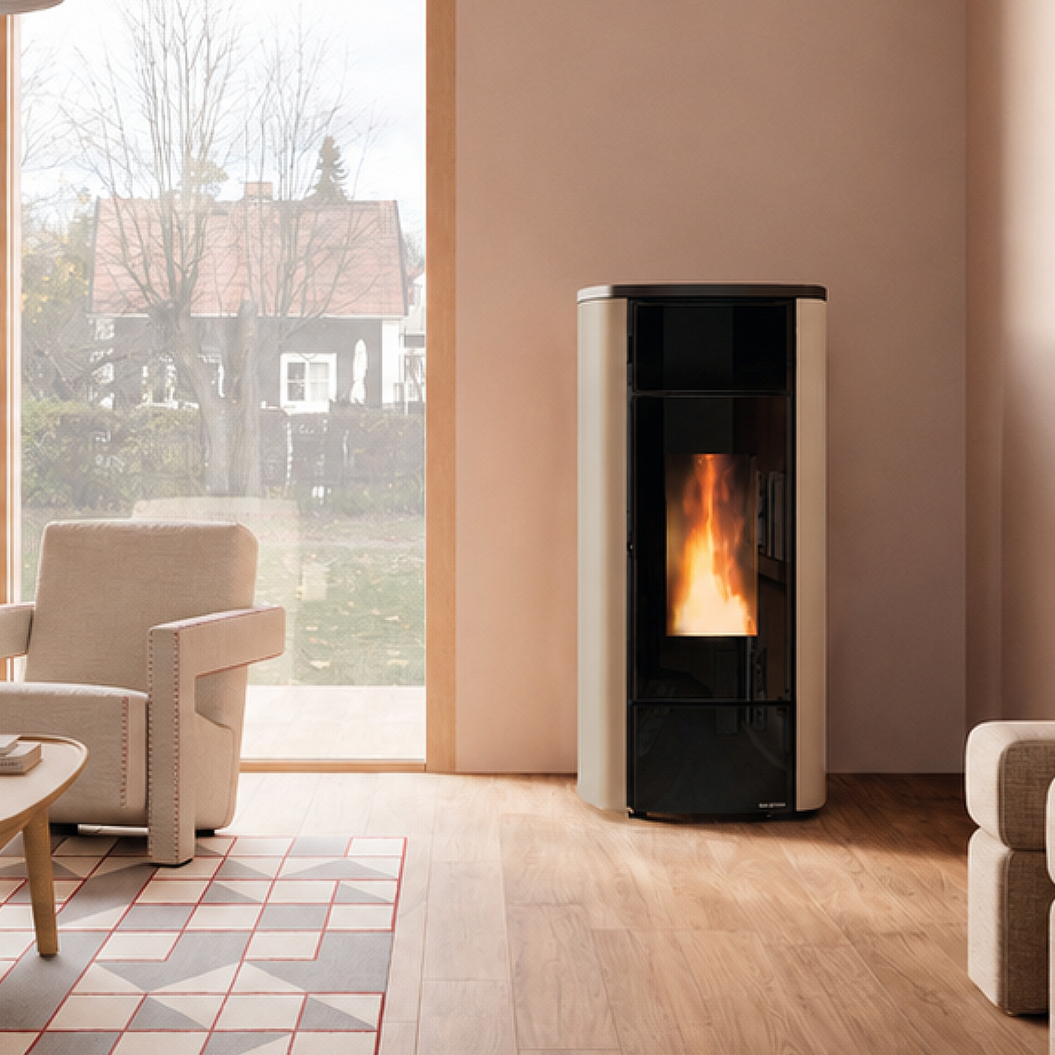 Extraflame Miriana Idro H23 Poêle à pellets taupe mat – hydraulique 25,8 kW