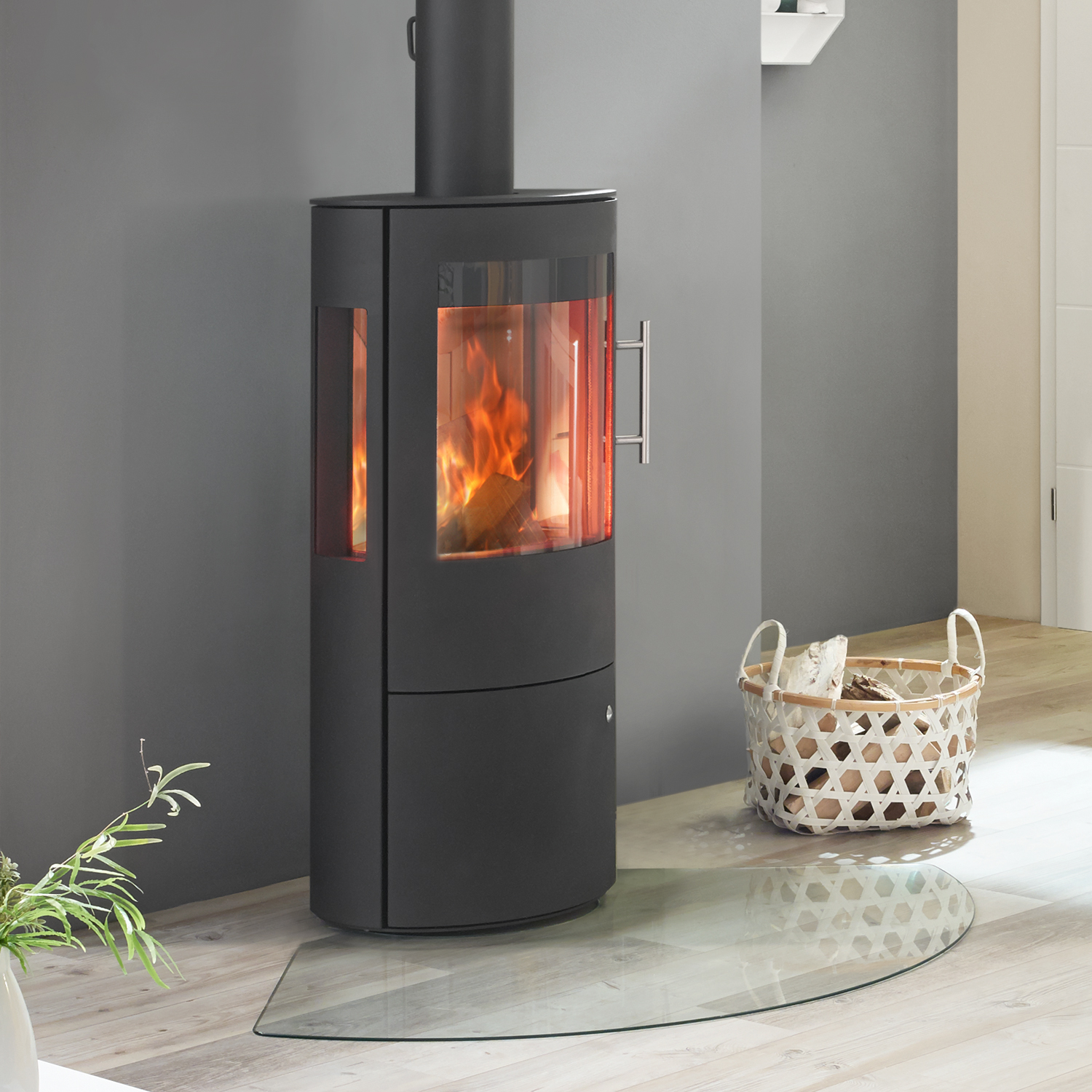 Poêle à bois Draco de Königshütte avec porte en acier