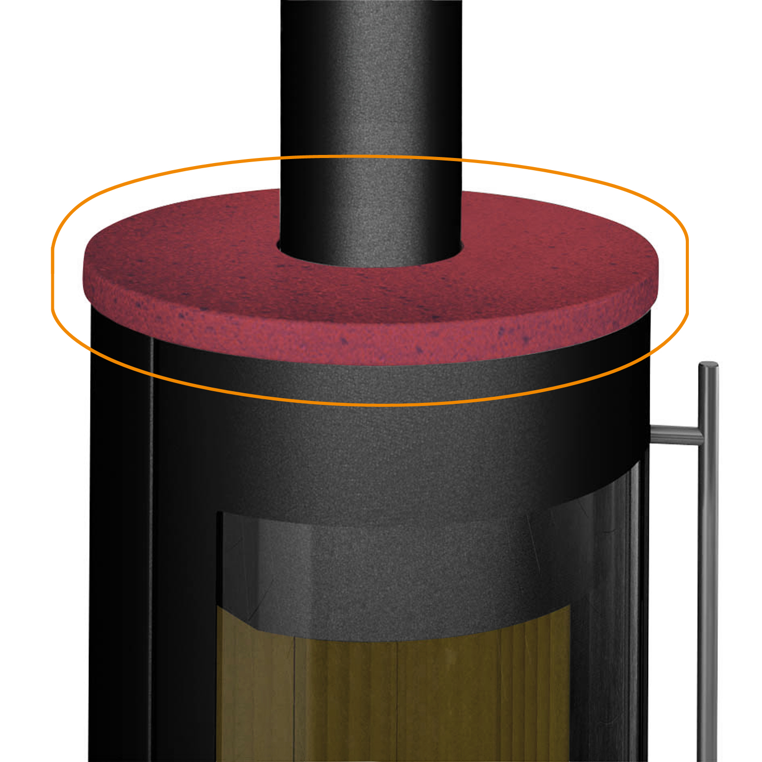 Olsberg couverture en céramique sans chanfrein pour Palena Compact + Palena PowerBloc! Compact + Pico Compact Céramique Weichsel