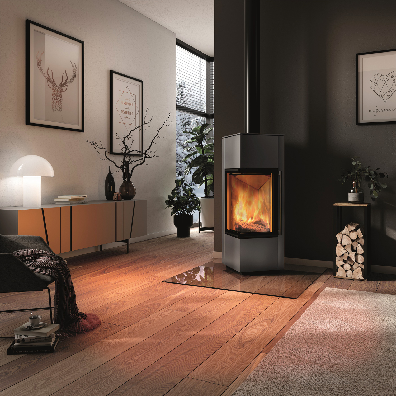 Spartherm Piko S RLU Poêle à bois Titane