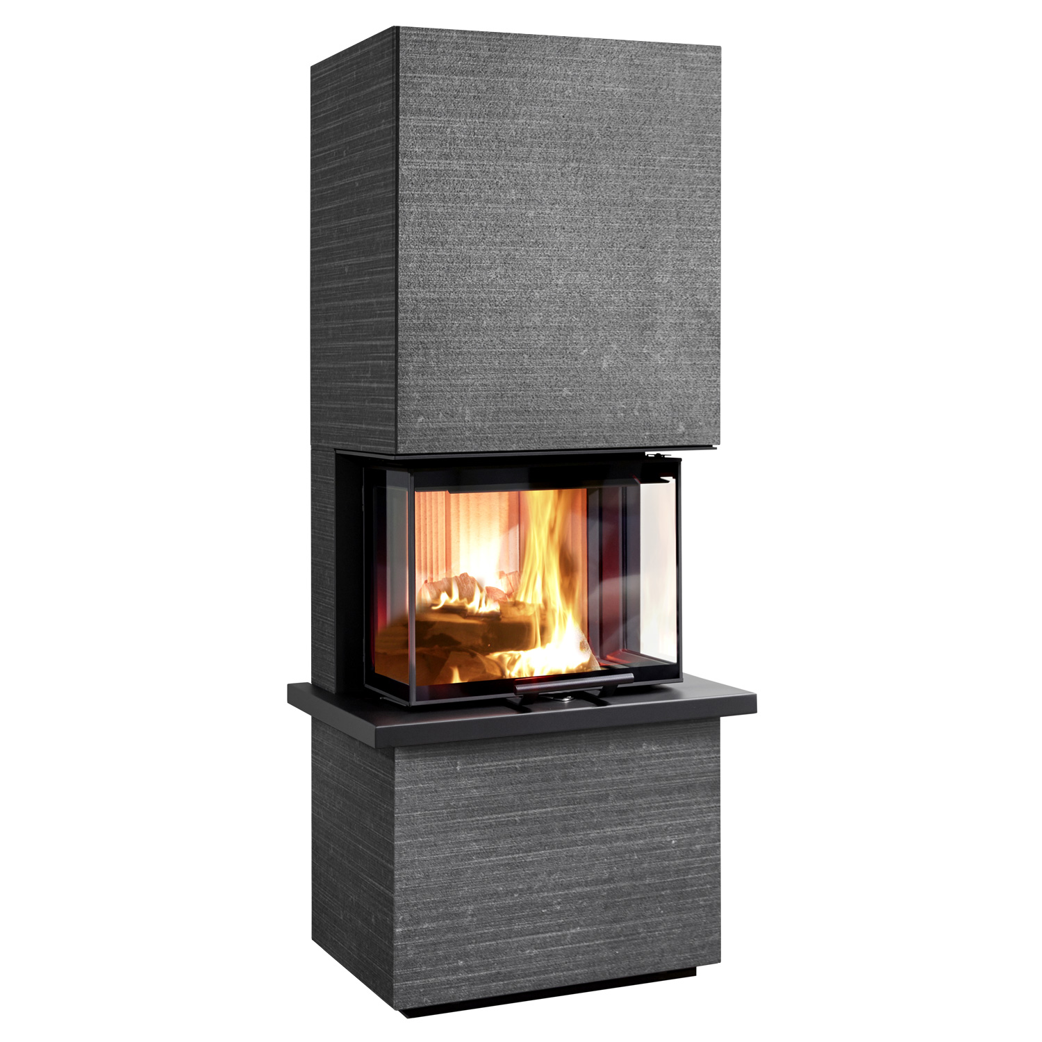 Olsberg Osorno S TopStone Poêle à bois Gabbro nero ferrara linea-retta