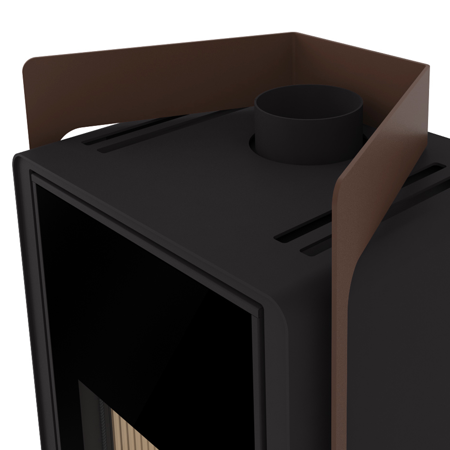 HS Flamingo Deluxe Pulau Poêle à bois Marron