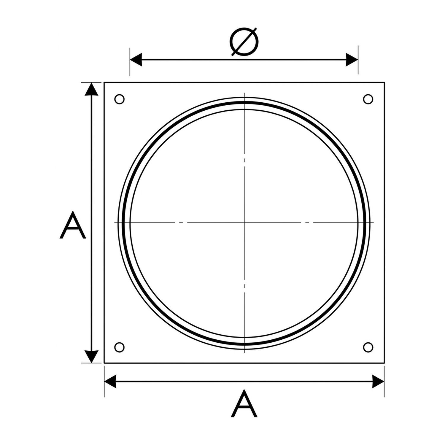 Schiedel Plaque de base montage au sol pour coude avec pied support Ø 130 mm