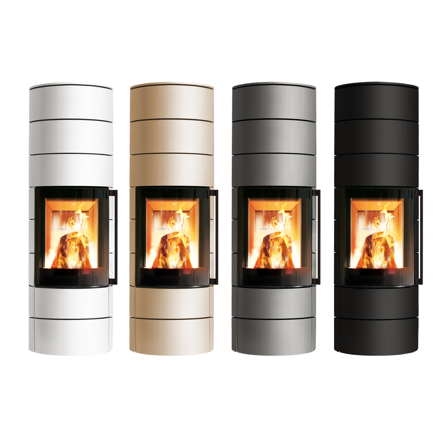 Spartherm ambiente a4 poêle à bois avec échangeur d'eau en acier Nero