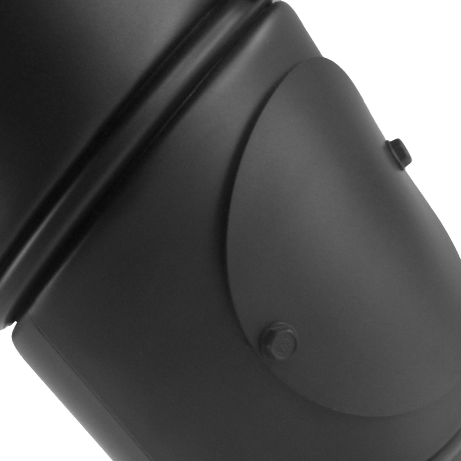 Coude de conduit de fumée / Tuyau de poêle 150 mm - Coude multiple noir avec porte - 4 pièces