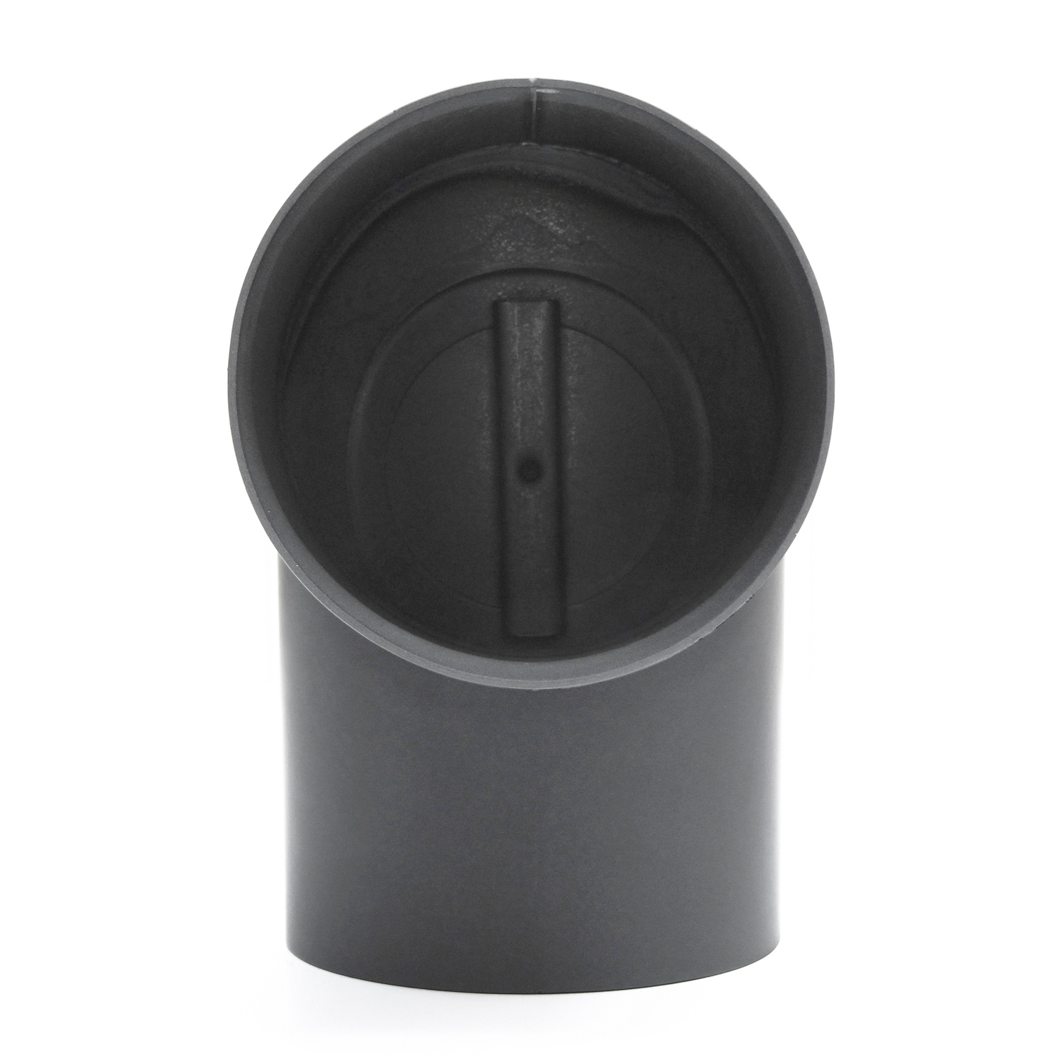 Coude de conduit de fumée Raik / Tuyau de poêle 150 mm - 90° en deux parties avec ouverture de nettoyage gris fonte