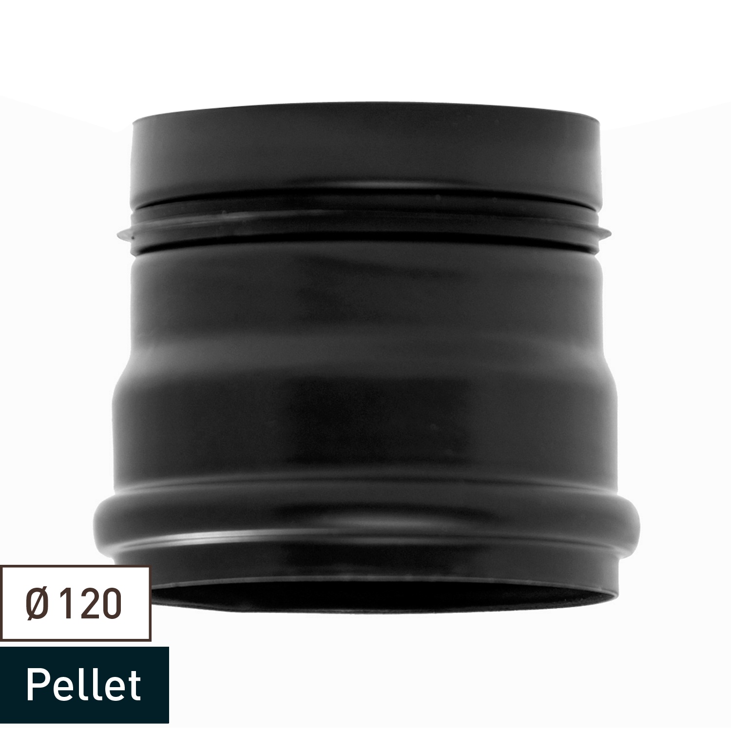 Raccord de conduit de poêle / Tuyau de poêle 120 mm - Pièce de raccordement pour poêle