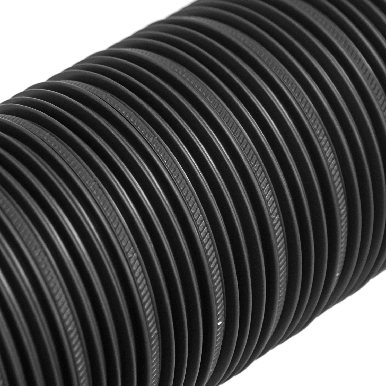 Raik Color Flex tuyau flexible en aluminium noir Ø 100 mm longueur 1,5 m, pour raccordement à l'air extérieur