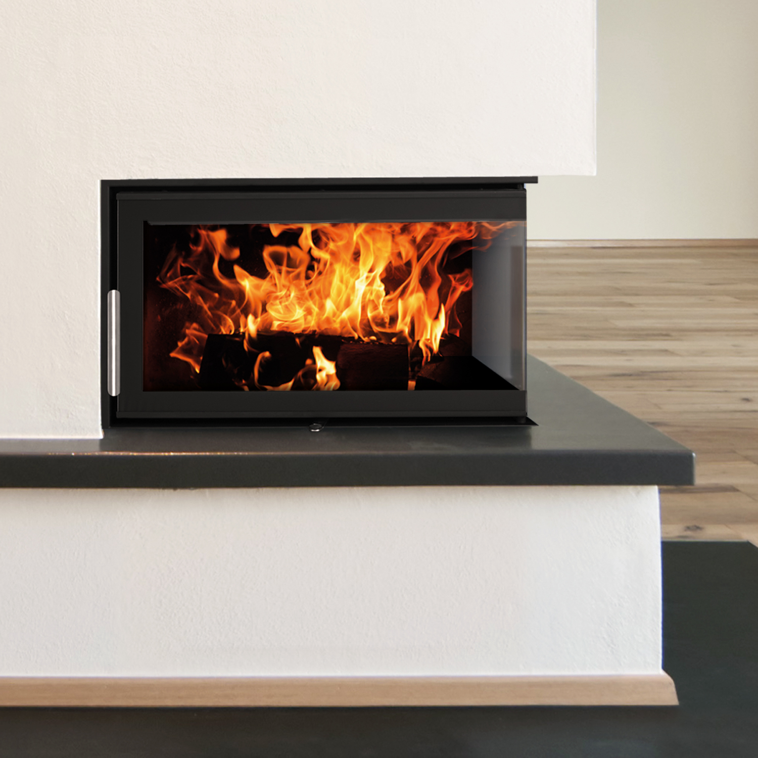Insert de cheminée avec échangeur d'eau Schmitzker No2 Droit 17 kW