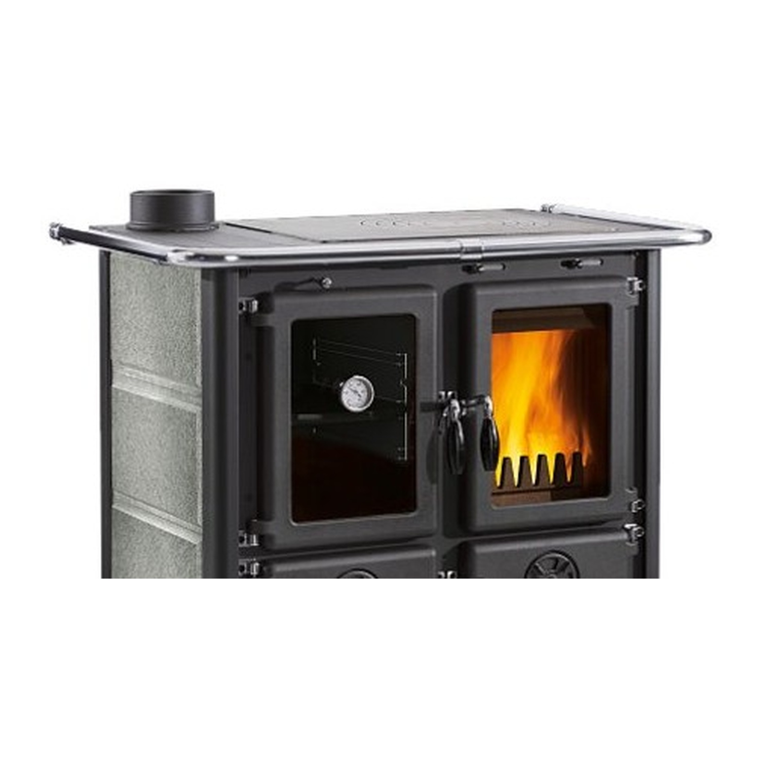 La Nordica ROSETTA SX.16 PETRA - pierre naturelle cuisinière à bois