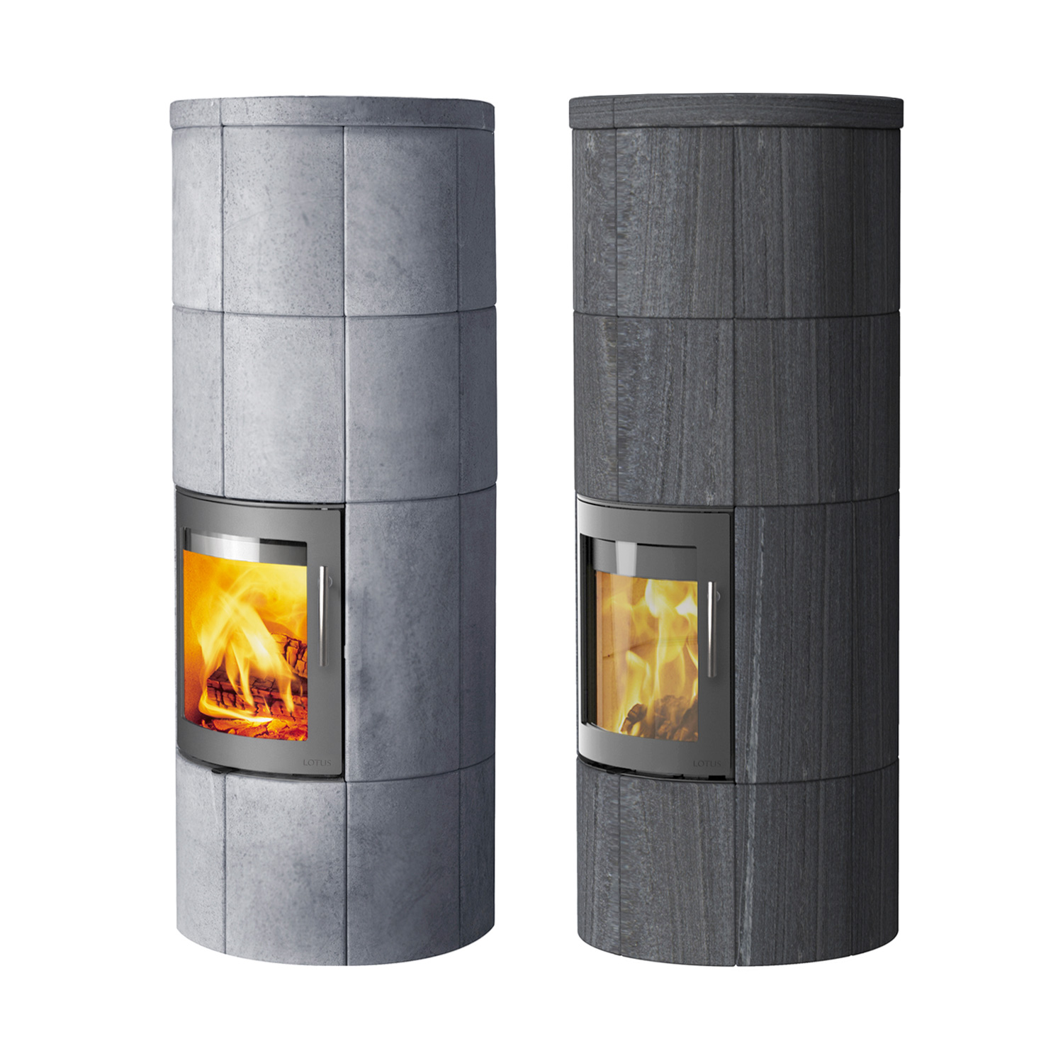 Poêle à bois Lotus M2 Gris/ Indian Night, sortie de fumée arrière