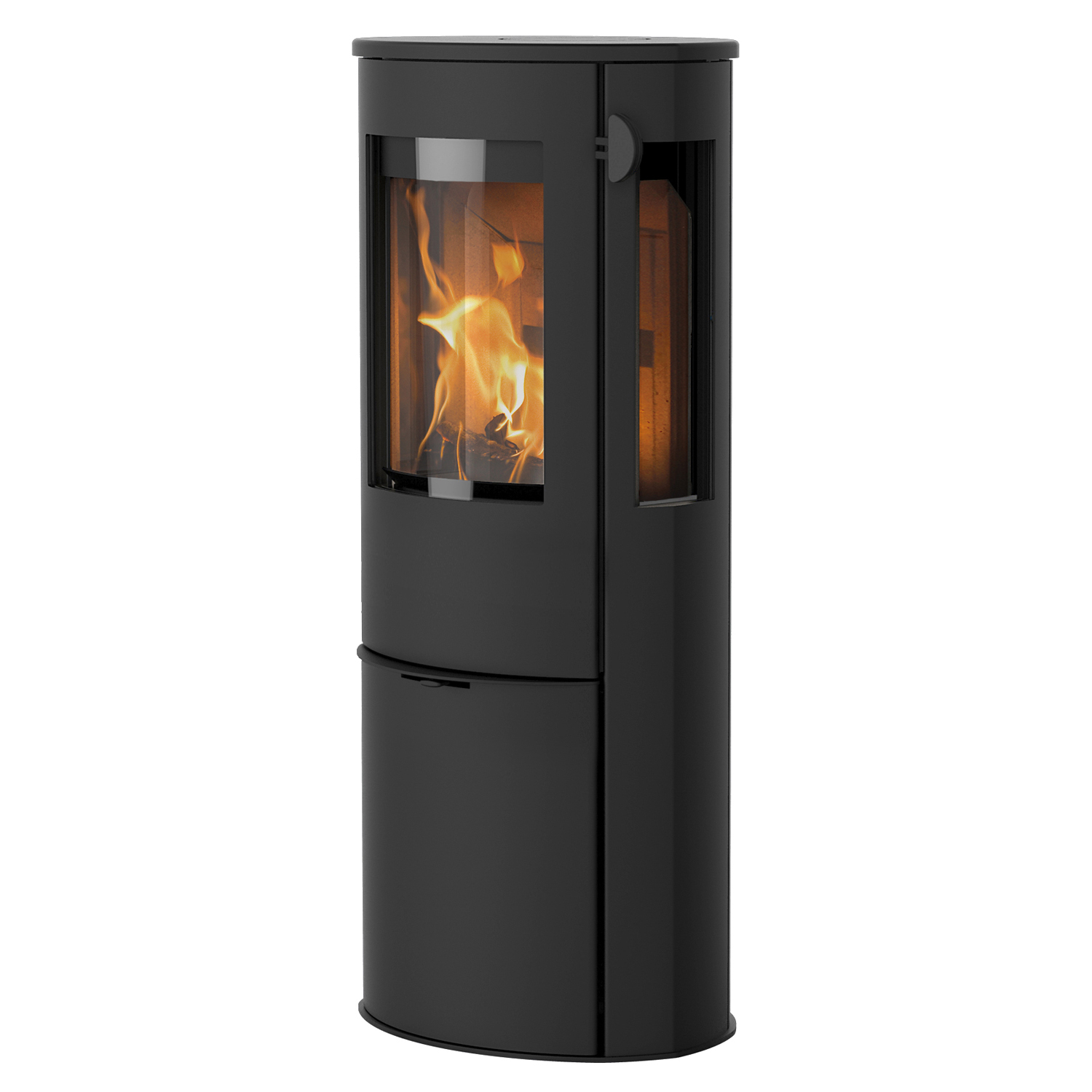 Lotus Liva 6G RLU Poêle à bois Noir, sortie de fumée arrière