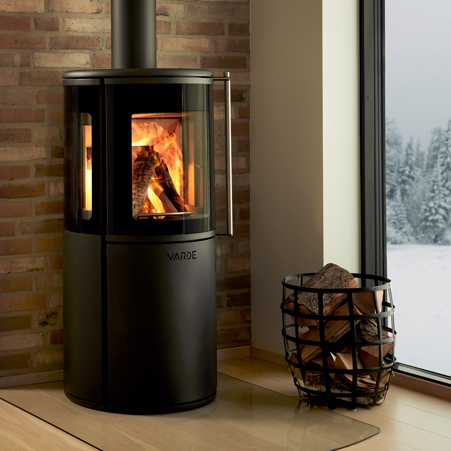 Poêle à bois VARDE NORDIC 9 AIR en acier noir