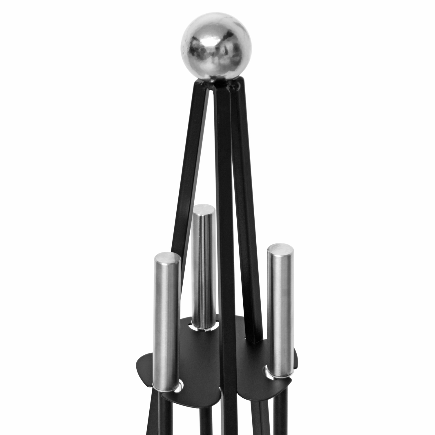 Raik Ensemble d'outils de cheminée Gottfried, 3 pièces, acier, noir, 70 cm