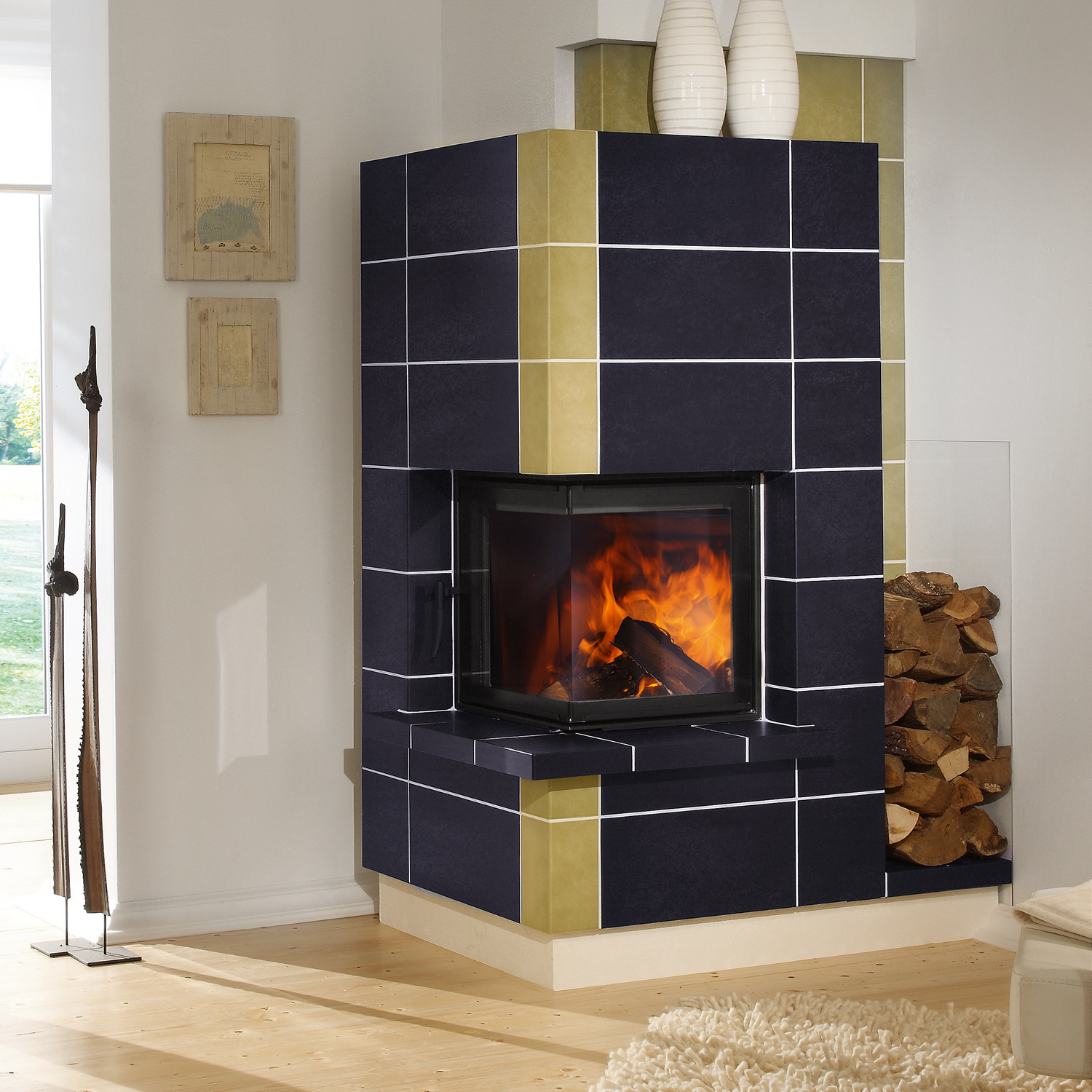 Spartherm Mini 2R-4S insert de cheminée d'angle