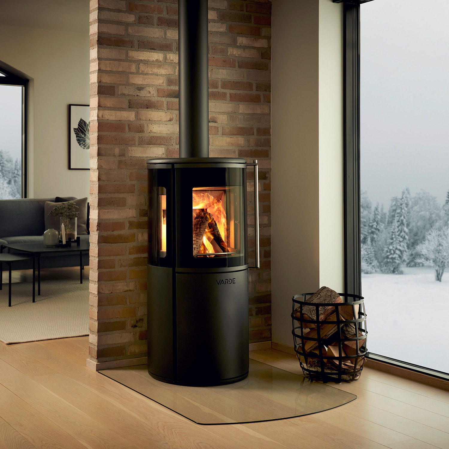 Poêle à bois VARDE NORDIC 9 AIR en acier noir