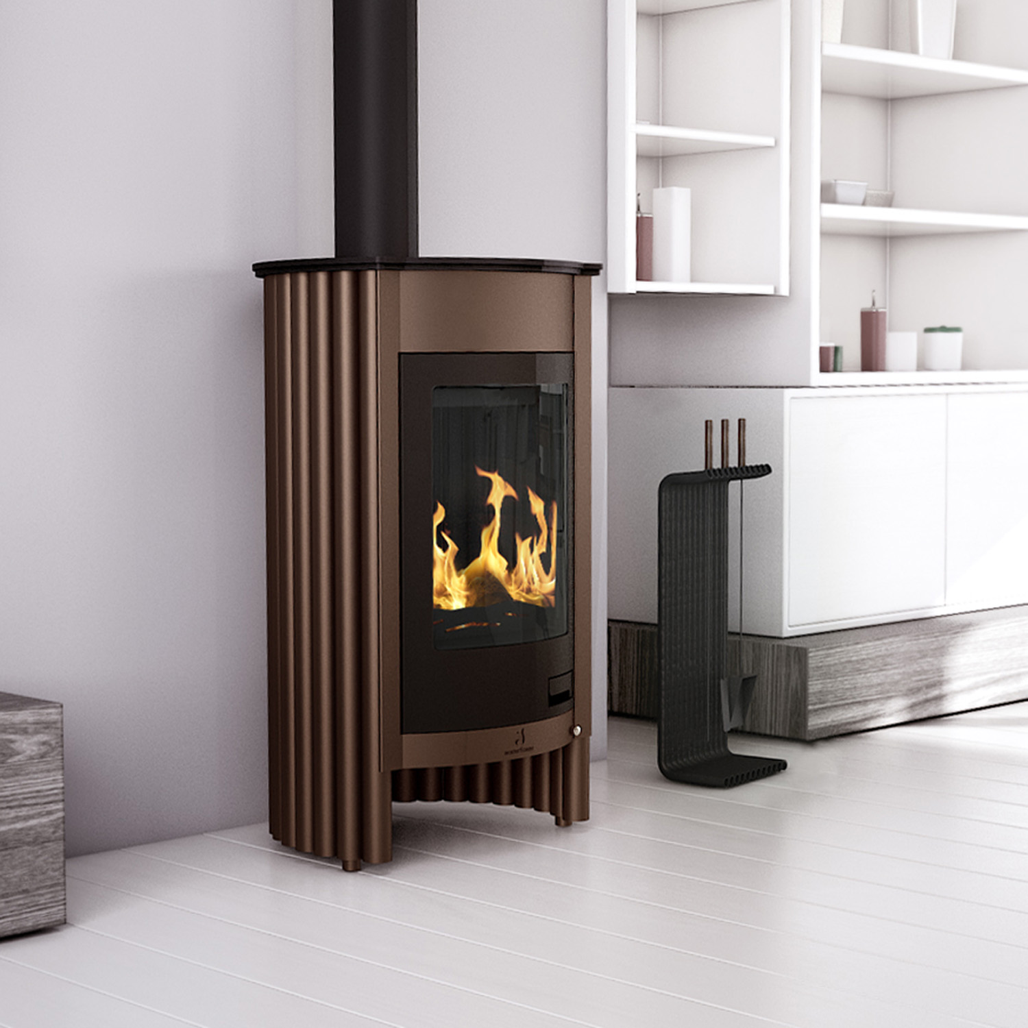 Poêle à air chaud Masterflamme Medie I Velvety Brown